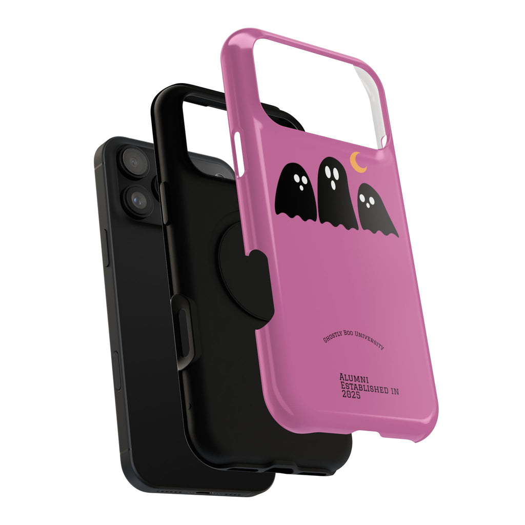 Ghostly Boo University Impact-Resistant Cases, Cute Phone Cover, Halloween Gift, College Student Accessory, Alumni Case