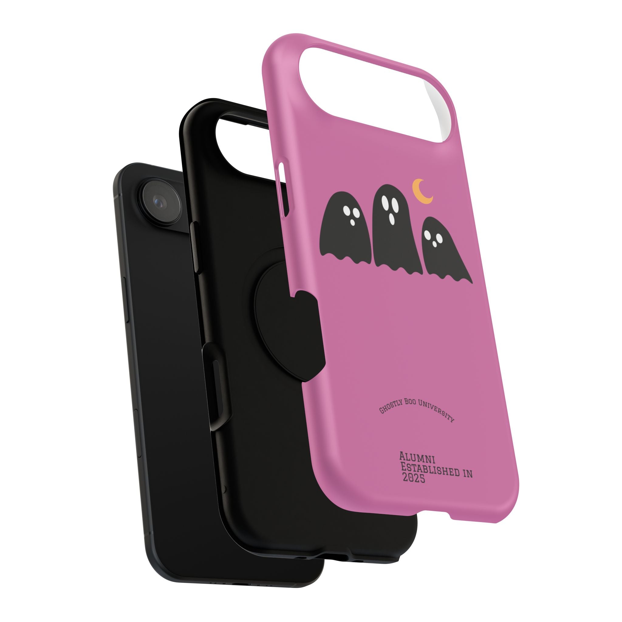 Ghostly Boo University Impact-Resistant Cases, Cute Phone Cover, Halloween Gift, College Student Accessory, Alumni Case