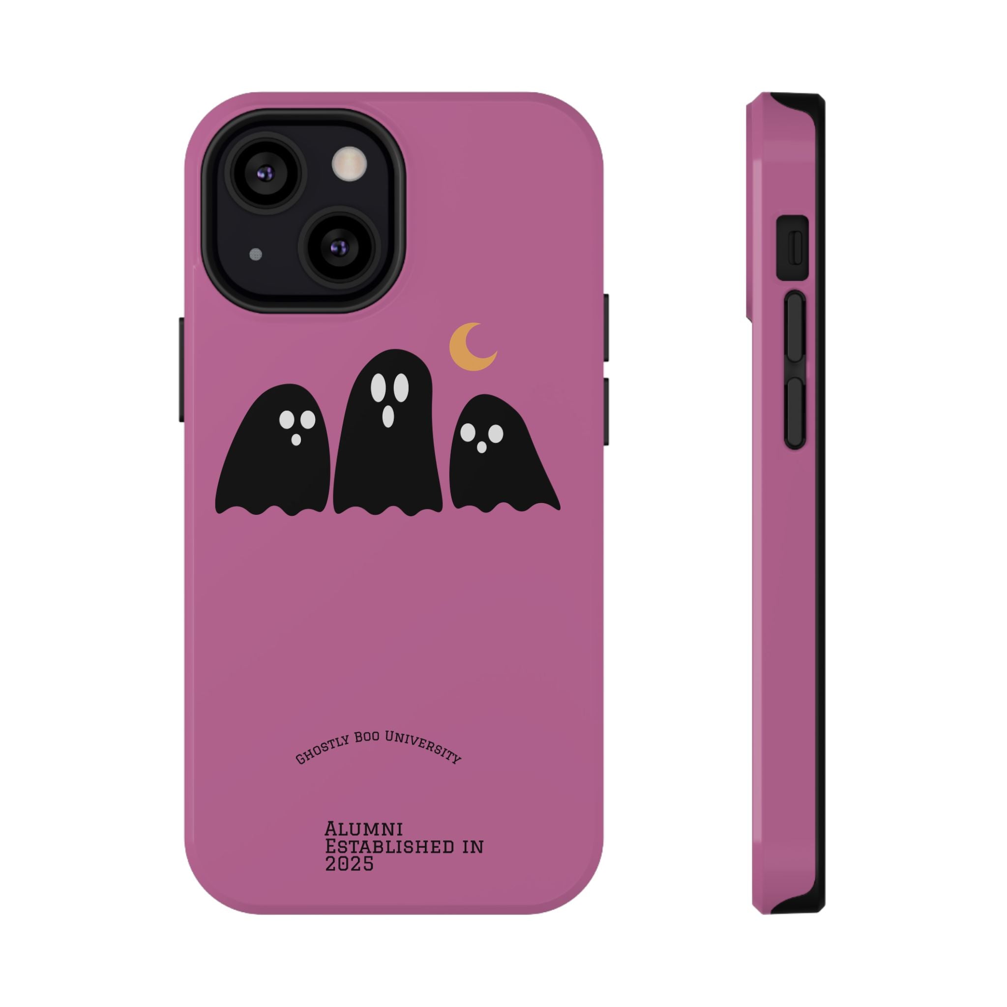 Ghostly Boo University Impact-Resistant Cases, Cute Phone Cover, Halloween Gift, College Student Accessory, Alumni Case