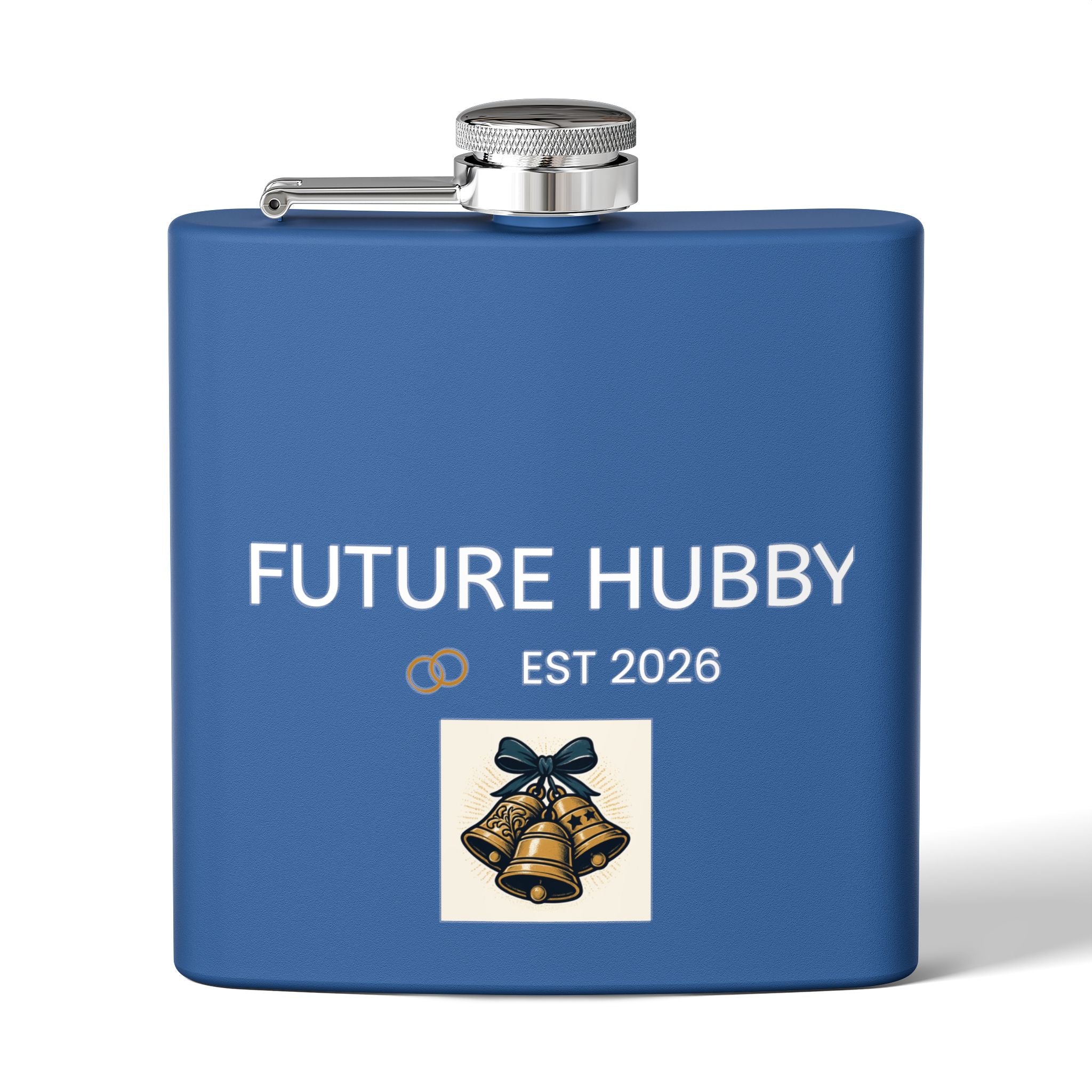 Personalized Future Hubby Flask | 6oz Stainless Steel Drinkware, Groomsmen Gift, Wedding Keepsake, Bachelor Party Essential, Custom Engraved