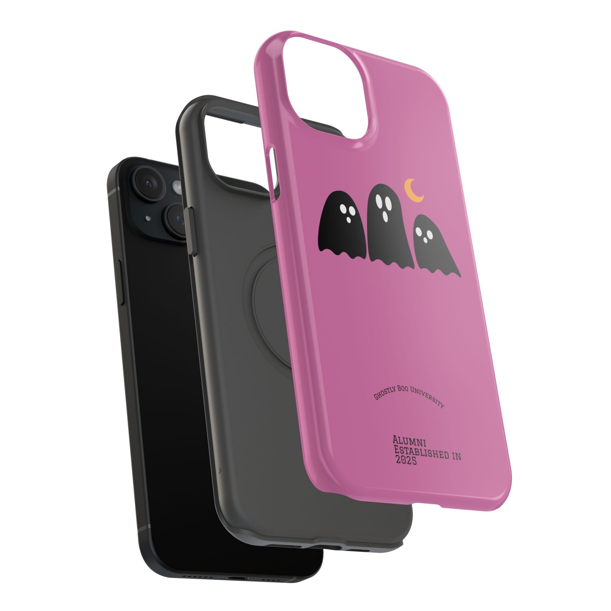 Ghostly Boo University Impact-Resistant Cases, Cute Phone Cover, Halloween Gift, College Student Accessory, Alumni Case