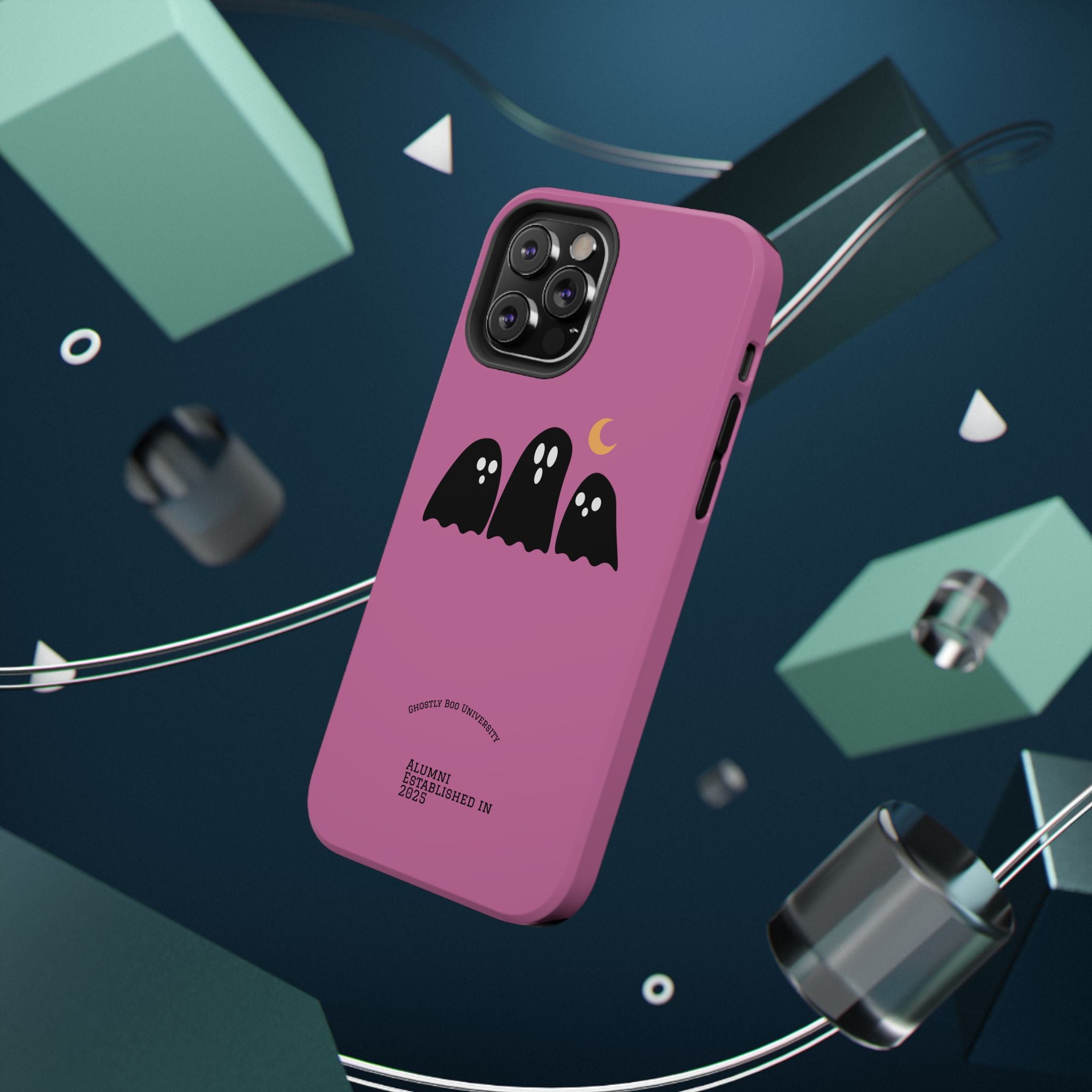 Ghostly Boo University Impact-Resistant Cases, Cute Phone Cover, Halloween Gift, College Student Accessory, Alumni Case