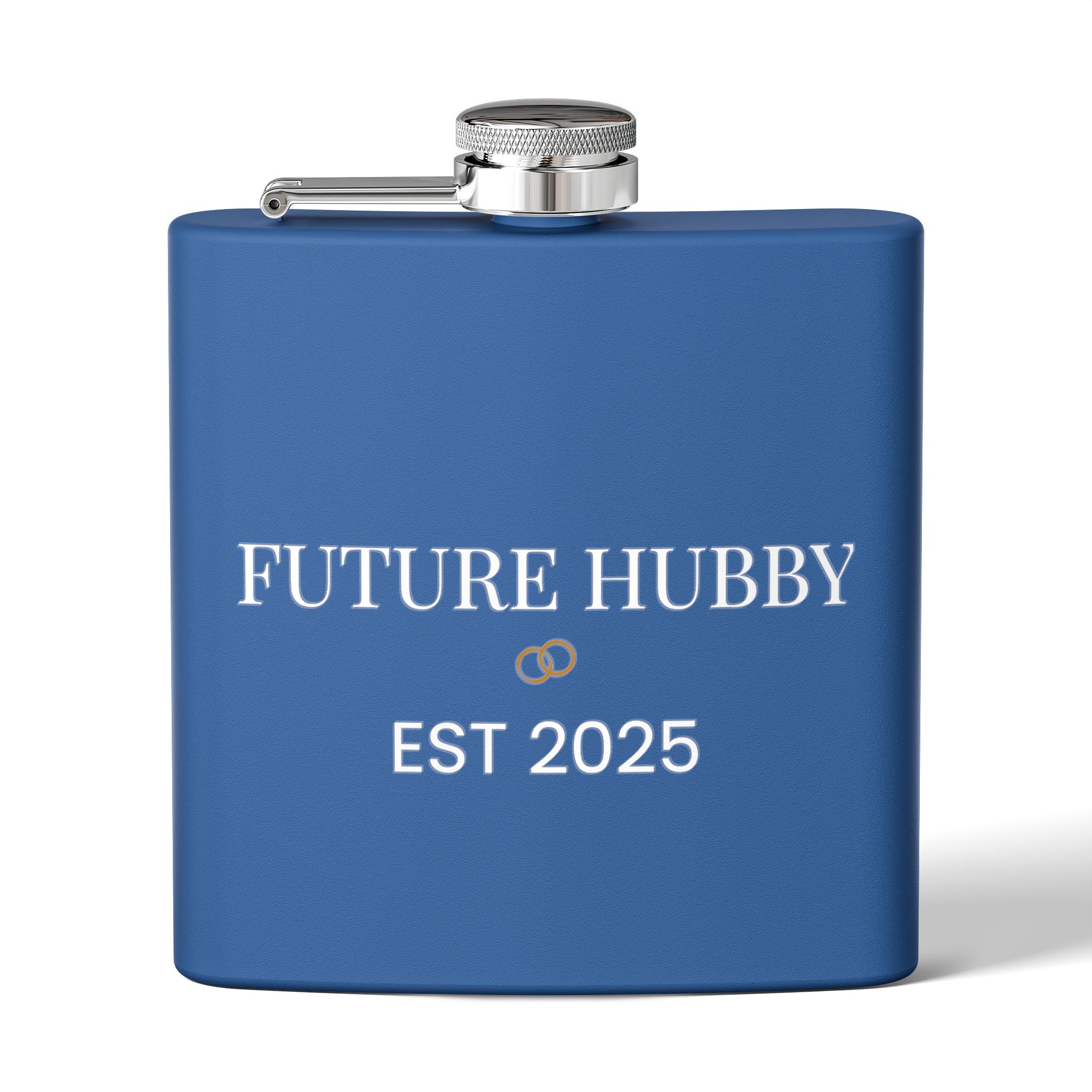 Future Hubby Stainless Steel Flask, 6oz - Unique Groomsmen Gift, Wedding Favor, Engraved Flask, Personalized Accessory, Bachelor Party