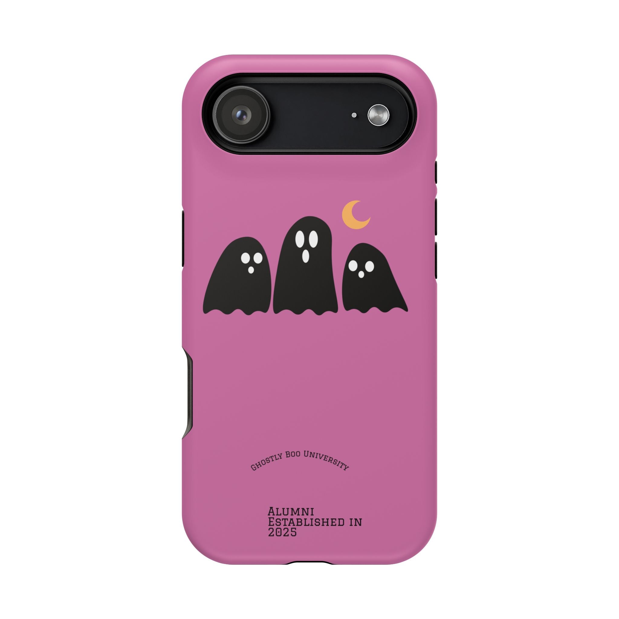Ghostly Boo University Impact-Resistant Cases, Cute Phone Cover, Halloween Gift, College Student Accessory, Alumni Case
