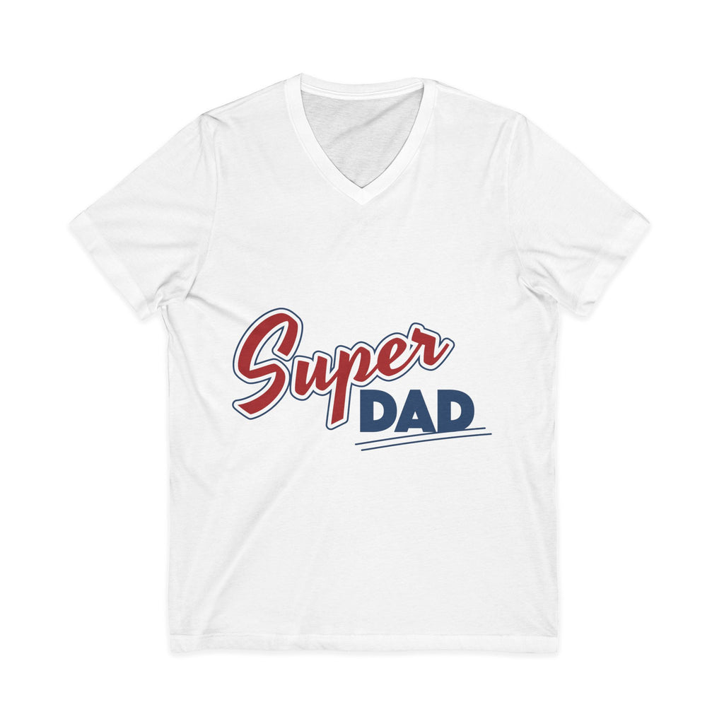 Super Dad V-Neck Tee, Unisex Father's Day Shirt, Gift for Dads, Superhero Dad T-Shirt, Casual Daily Wear, Guardian Rising Tee
