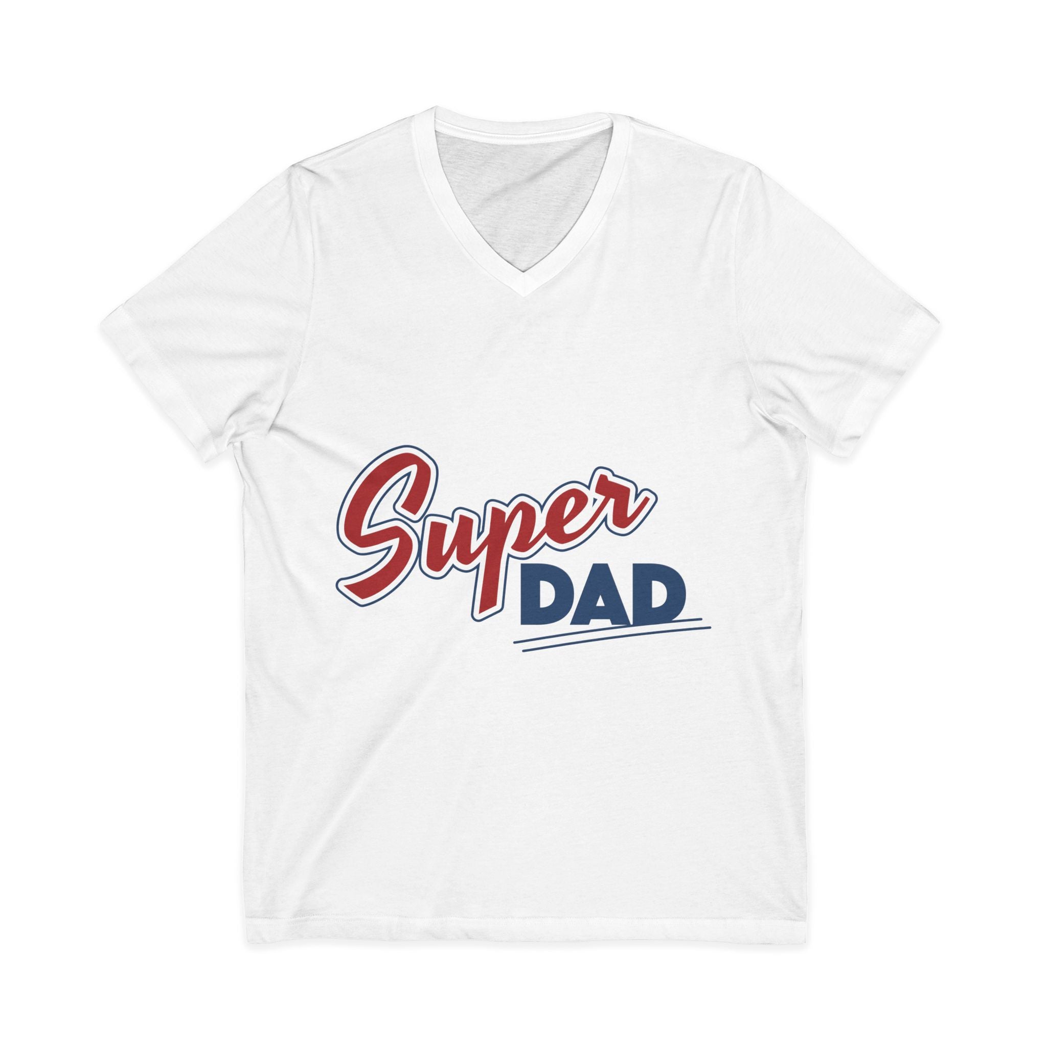 Super Dad V-Neck Tee, Unisex Father's Day Shirt, Gift for Dads, Superhero Dad T-Shirt, Casual Daily Wear, Guardian Rising Tee