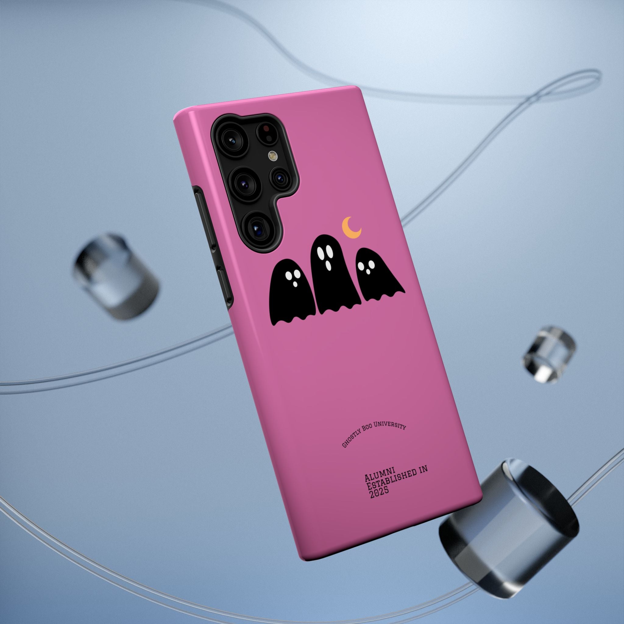 Ghostly Boo University Impact-Resistant Cases, Cute Phone Cover, Halloween Gift, College Student Accessory, Alumni Case