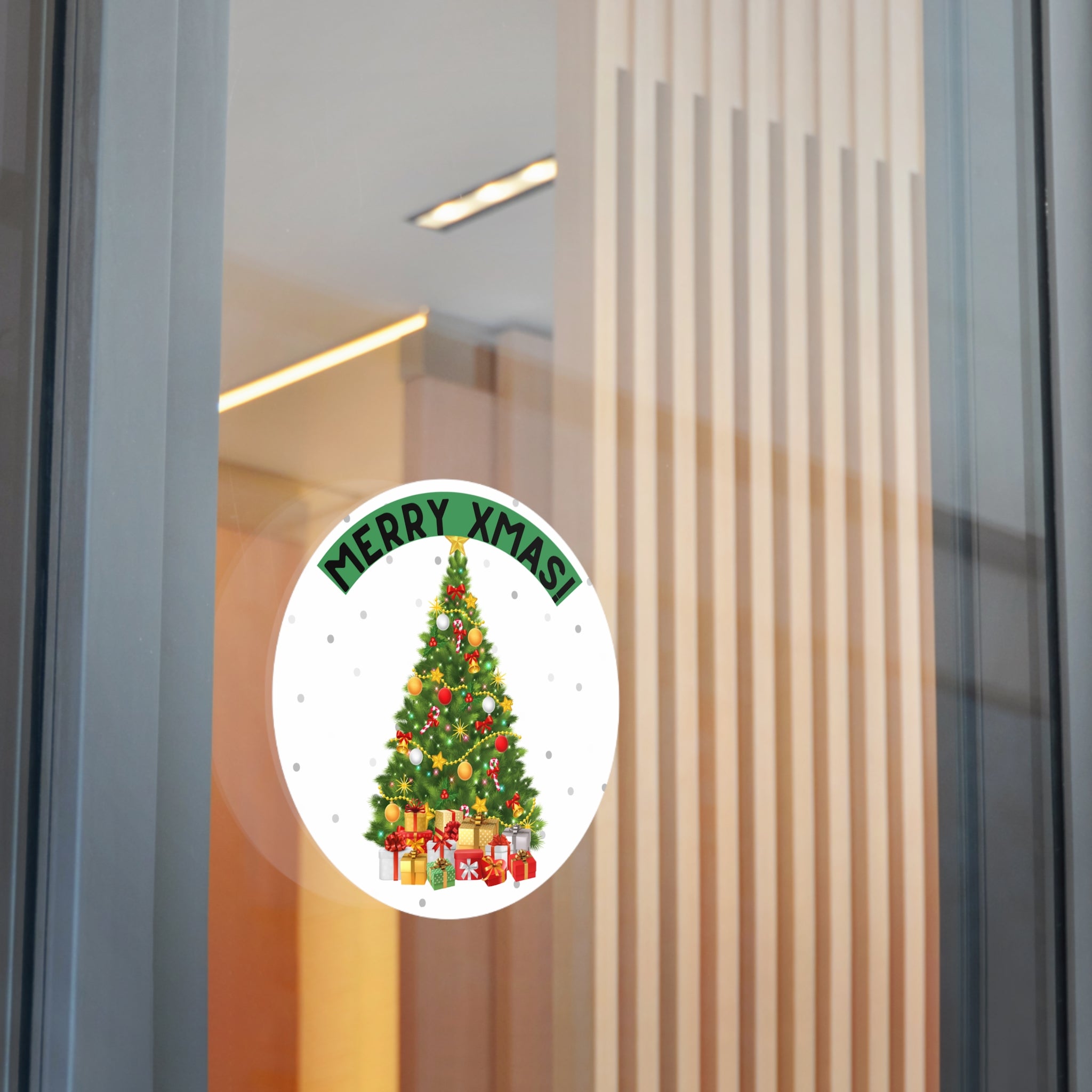 Christmas Tree Vinyl Stickers | Merry XMAS Decals for Holiday Decor, Gift Wrapping, Scrapbooking, Party Favors, Seasonal Crafts