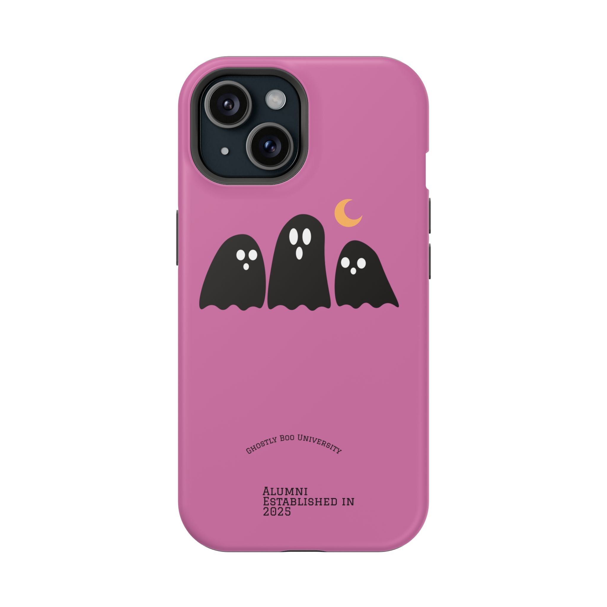 Ghostly Boo University Impact-Resistant Cases, Cute Phone Cover, Halloween Gift, College Student Accessory, Alumni Case