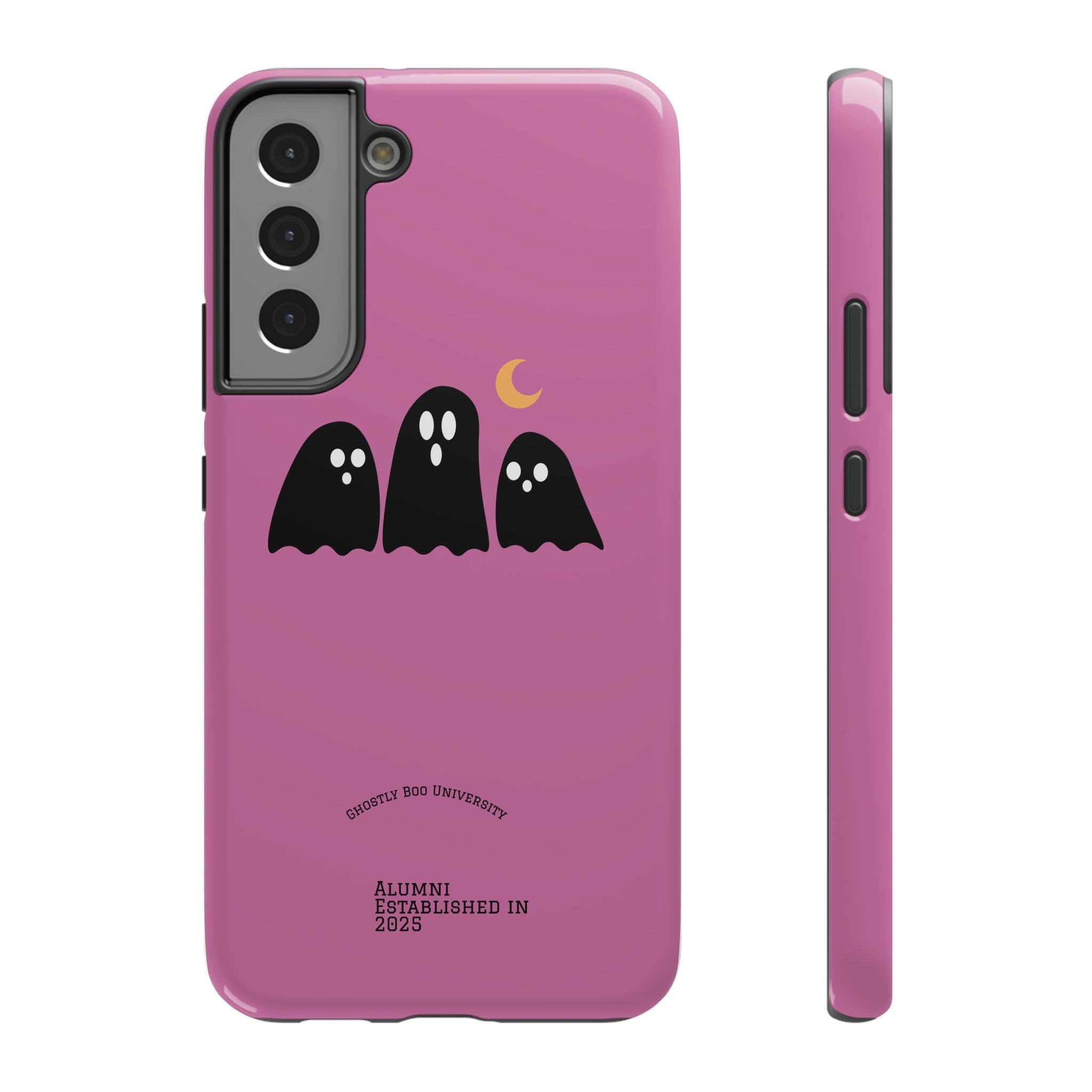 Ghostly Boo University Impact-Resistant Cases, Cute Phone Cover, Halloween Gift, College Student Accessory, Alumni Case