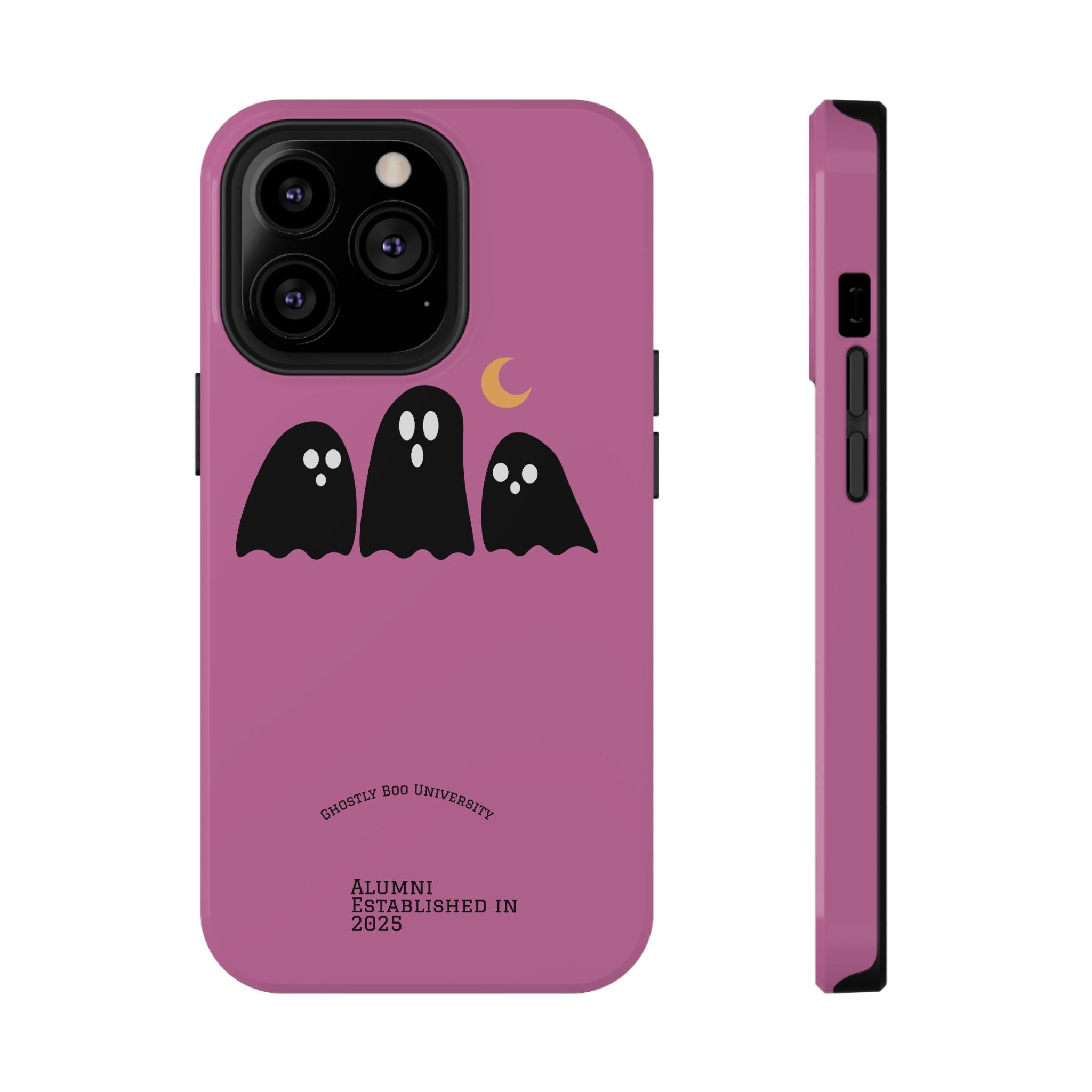 Ghostly Boo University Impact-Resistant Cases, Cute Phone Cover, Halloween Gift, College Student Accessory, Alumni Case