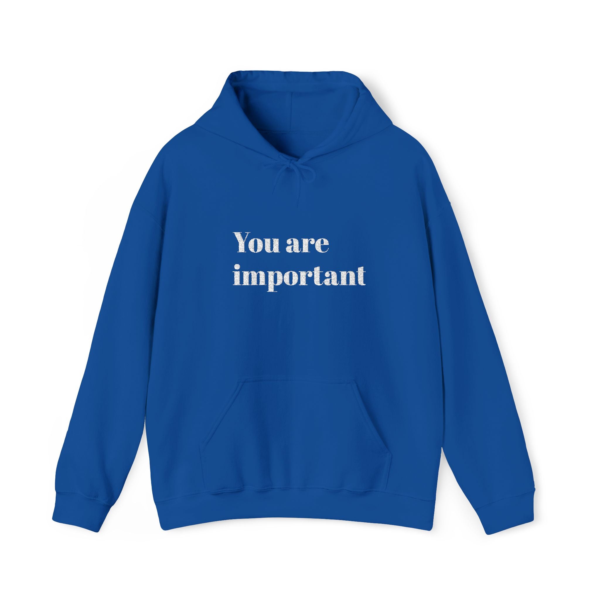 Empowering Hoodie - You Are Important, Motivational Gift, Cozy Sweatshirt, Unisex Fashion, Positive Vibes, Self-Love Apparel