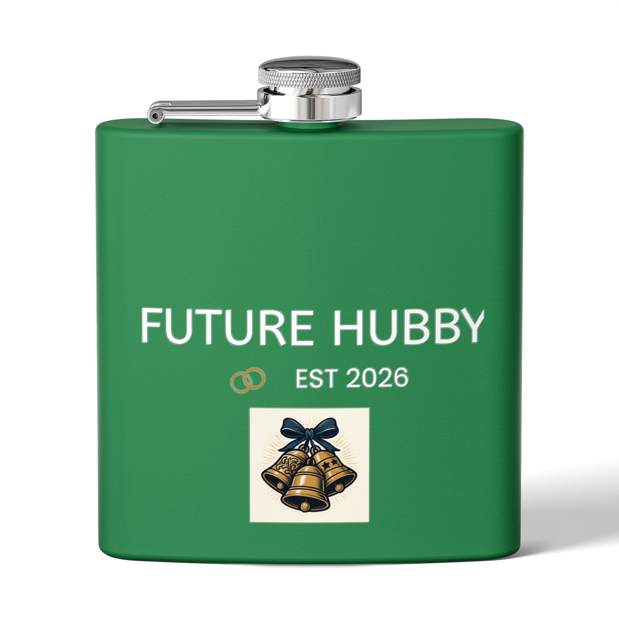 Personalized Future Hubby Flask | 6oz Stainless Steel Drinkware, Groomsmen Gift, Wedding Keepsake, Bachelor Party Essential, Custom Engraved