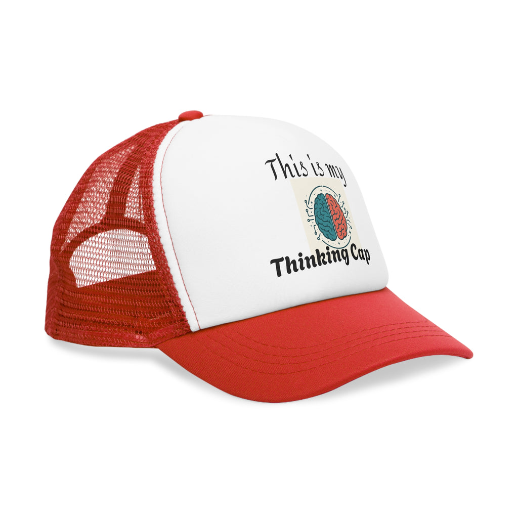 Thinking Cap Mesh Cap, Trucker Hat, Gift for Students, Brain Design, Casual Hat, Fun Accessories, Thoughtful Gift Idea