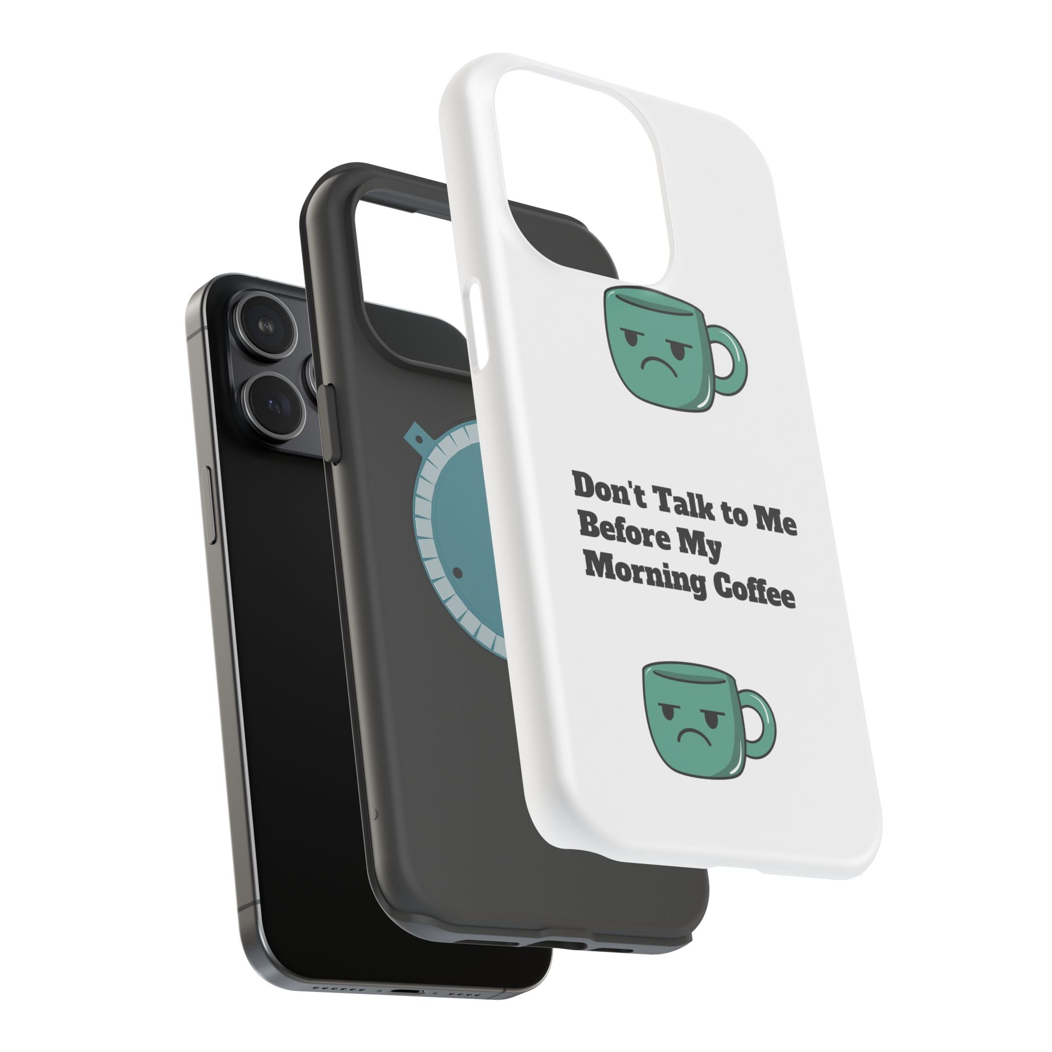 Coffee-Themed Magnetic Phone Cases, Funny Gift for Coffee Lovers, Morning Essential, Quirky Phone Accessories, Unique Merchandise