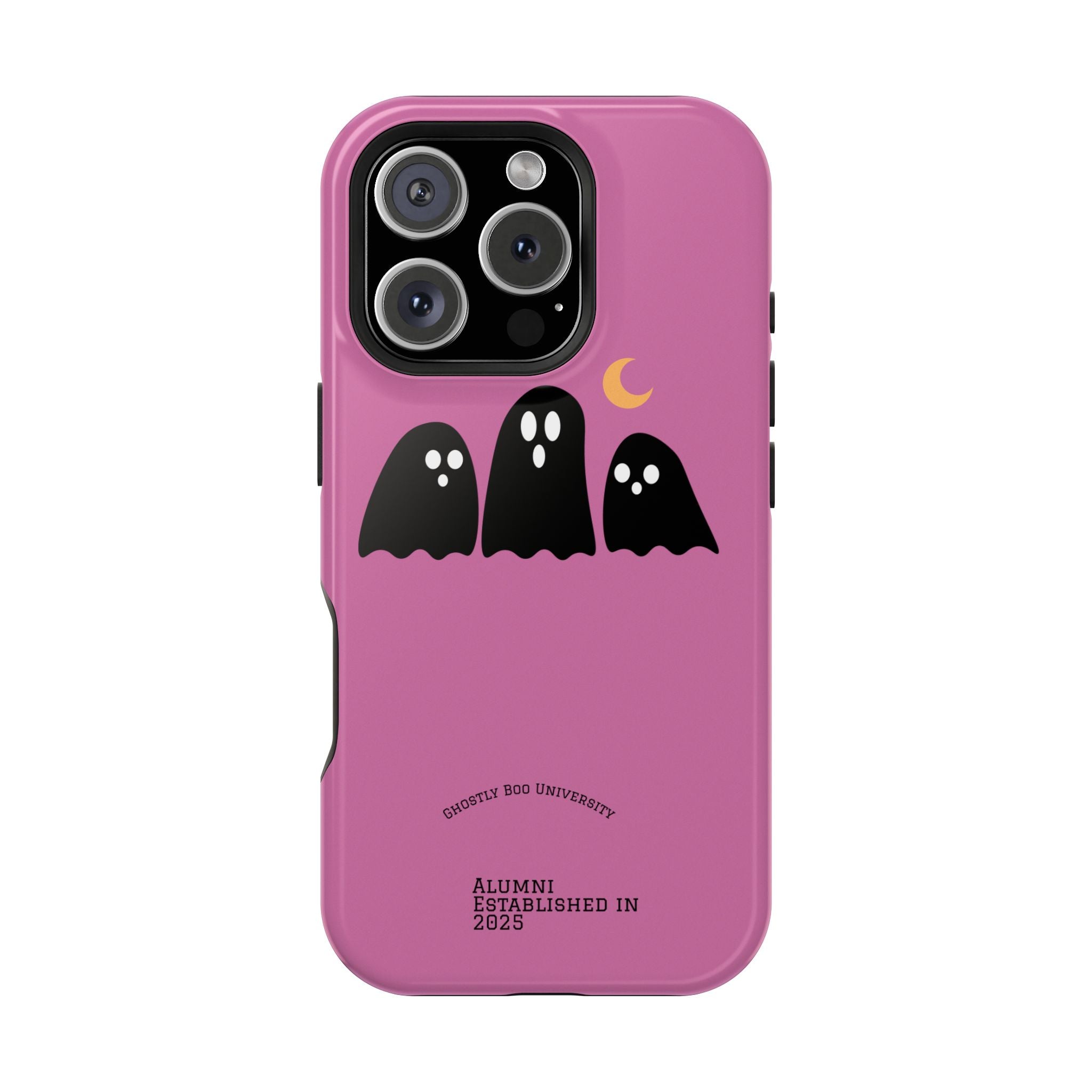 Ghostly Boo University Impact-Resistant Cases, Cute Phone Cover, Halloween Gift, College Student Accessory, Alumni Case