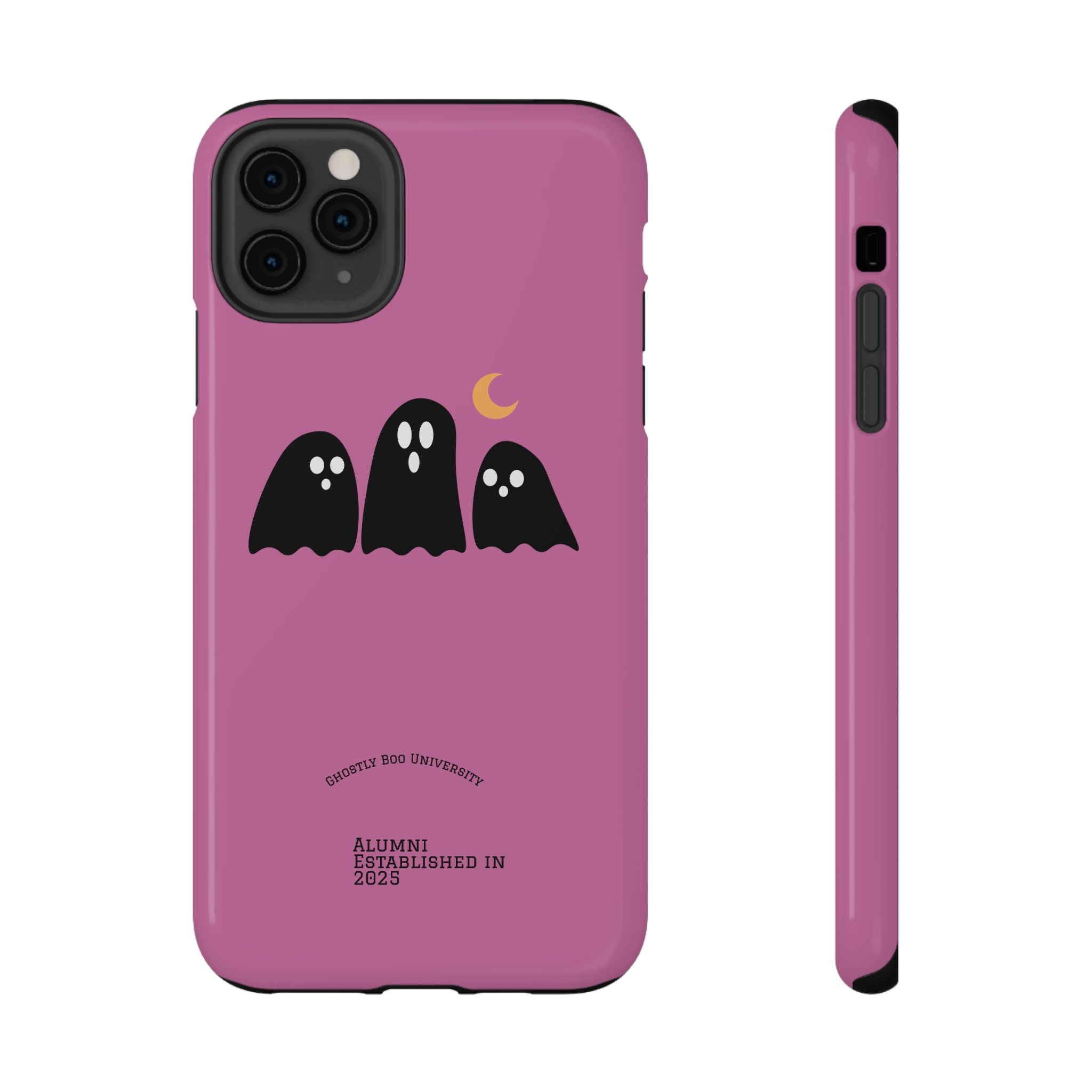 Ghostly Boo University Impact-Resistant Cases, Cute Phone Cover, Halloween Gift, College Student Accessory, Alumni Case