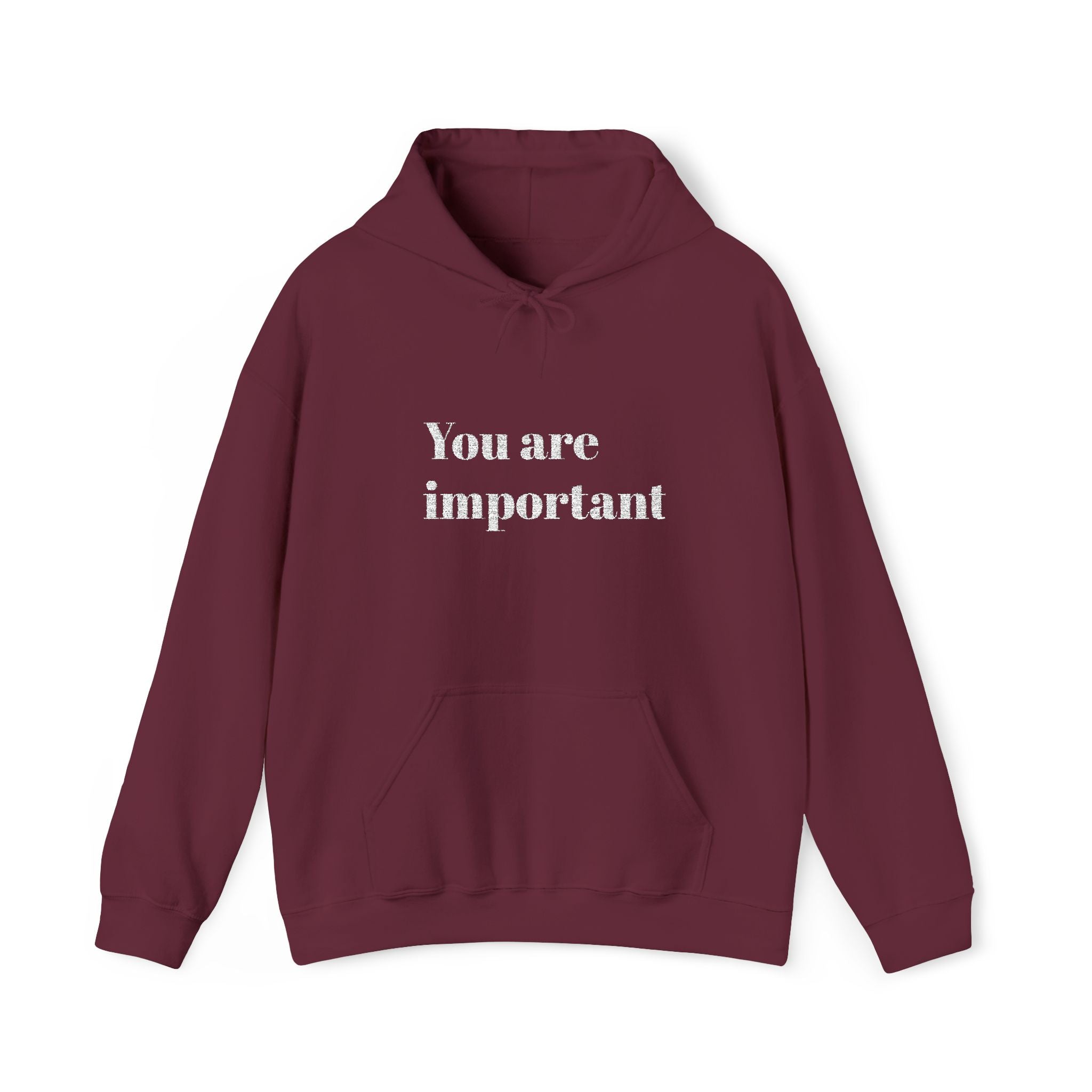 Empowering Hoodie - You Are Important, Motivational Gift, Cozy Sweatshirt, Unisex Fashion, Positive Vibes, Self-Love Apparel