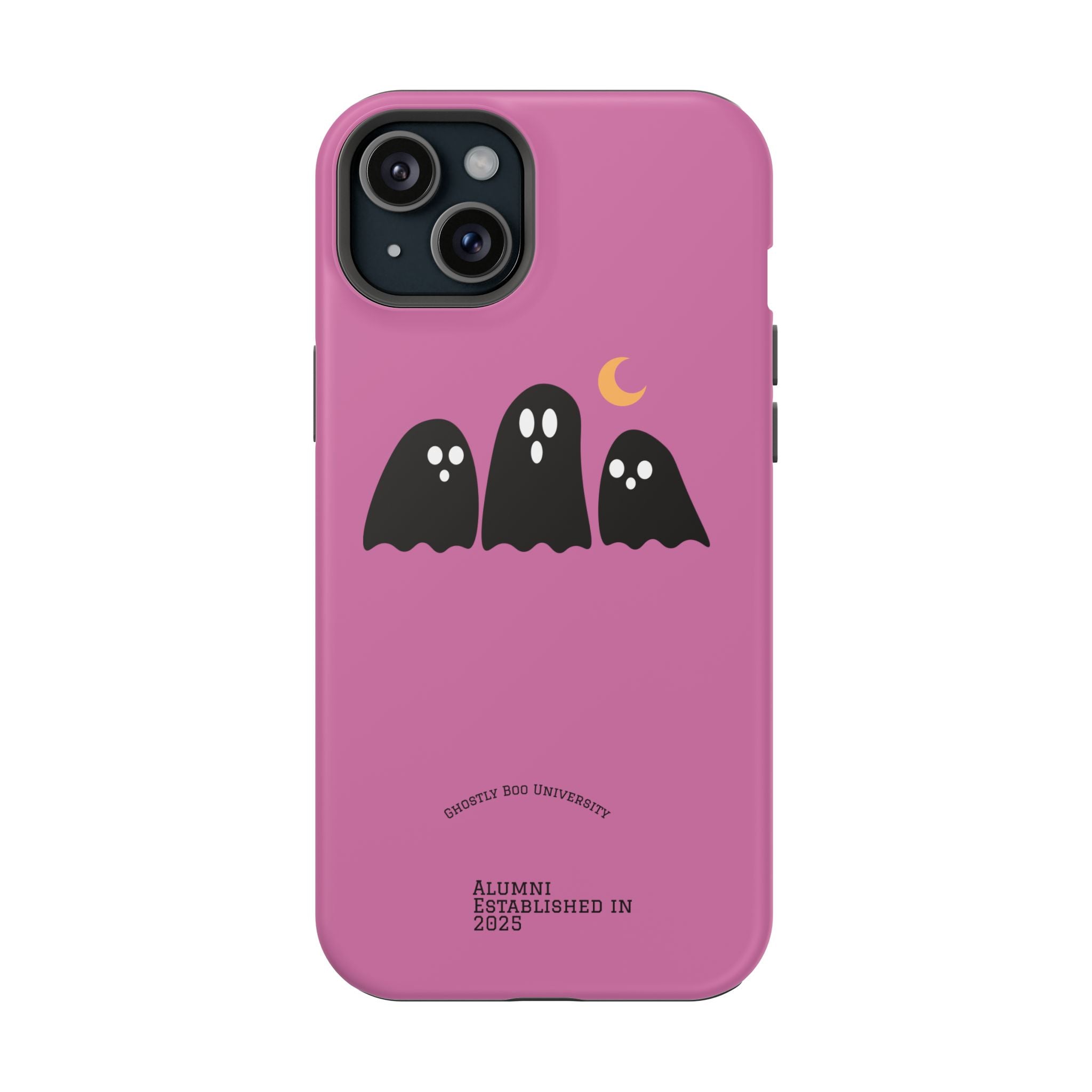 Ghostly Boo University Impact-Resistant Cases, Cute Phone Cover, Halloween Gift, College Student Accessory, Alumni Case