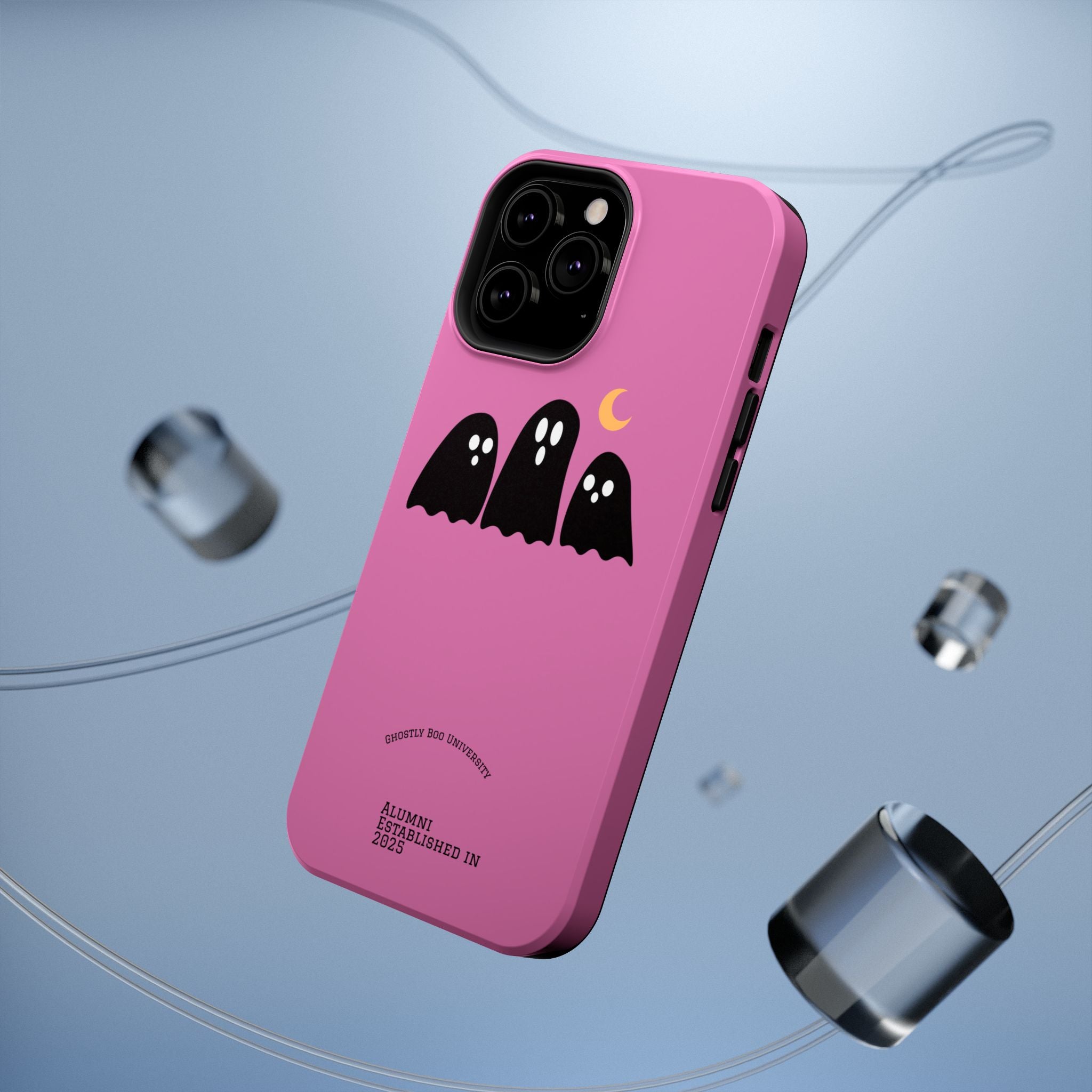 Ghostly Boo University Impact-Resistant Cases, Cute Phone Cover, Halloween Gift, College Student Accessory, Alumni Case