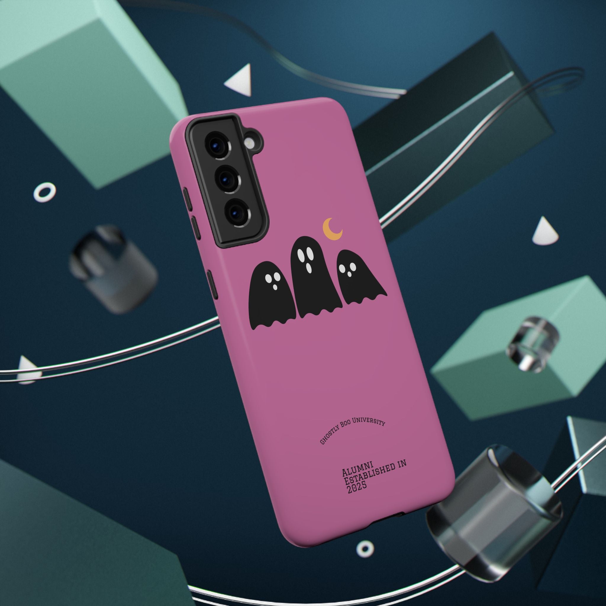 Ghostly Boo University Impact-Resistant Cases, Cute Phone Cover, Halloween Gift, College Student Accessory, Alumni Case