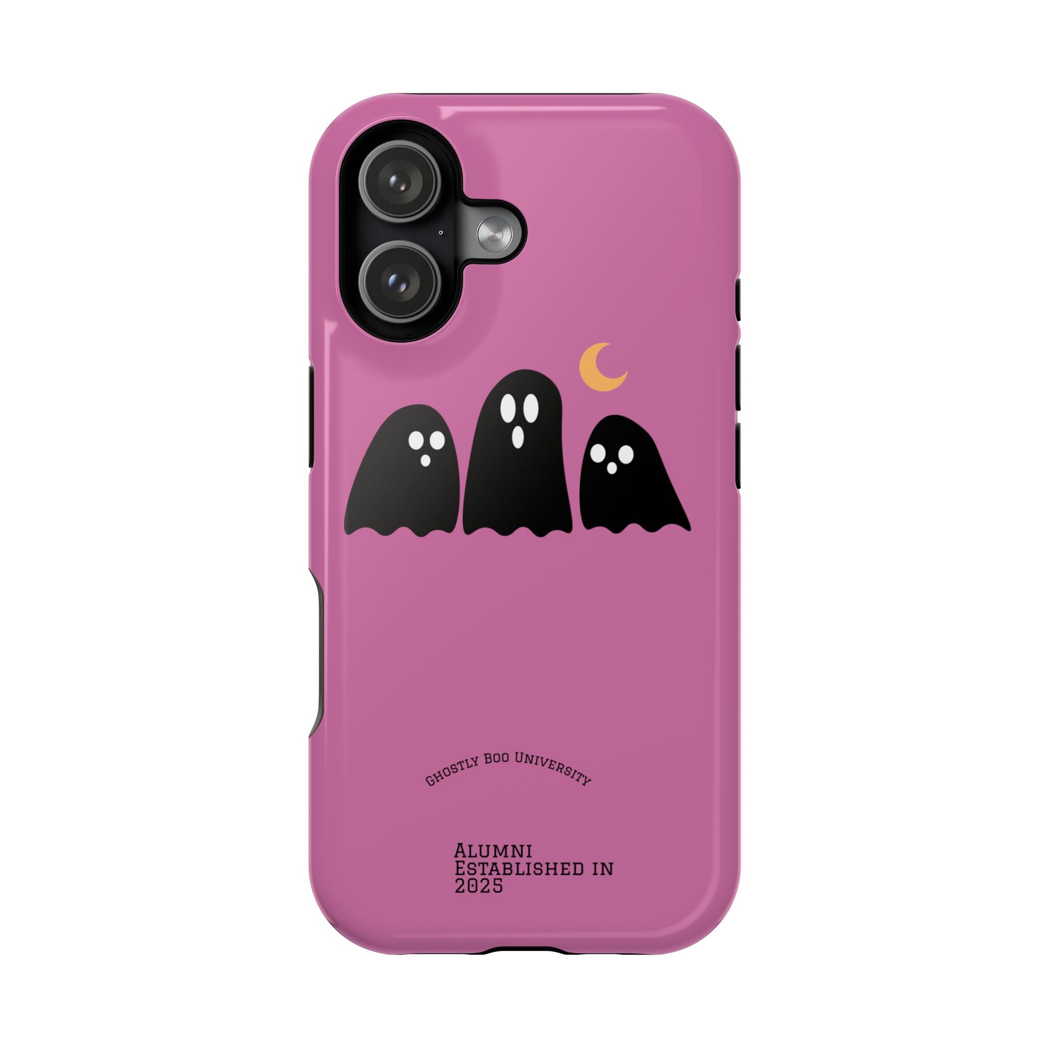 Ghostly Boo University Impact-Resistant Cases, Cute Phone Cover, Halloween Gift, College Student Accessory, Alumni Case