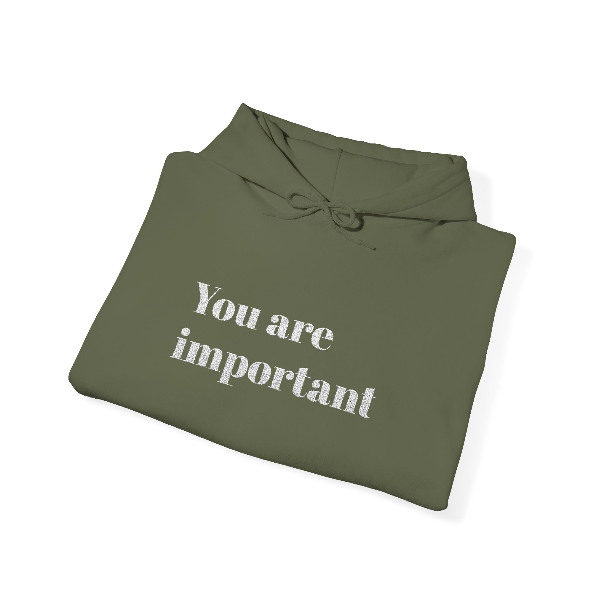 Empowering Hoodie - You Are Important, Motivational Gift, Cozy Sweatshirt, Unisex Fashion, Positive Vibes, Self-Love Apparel