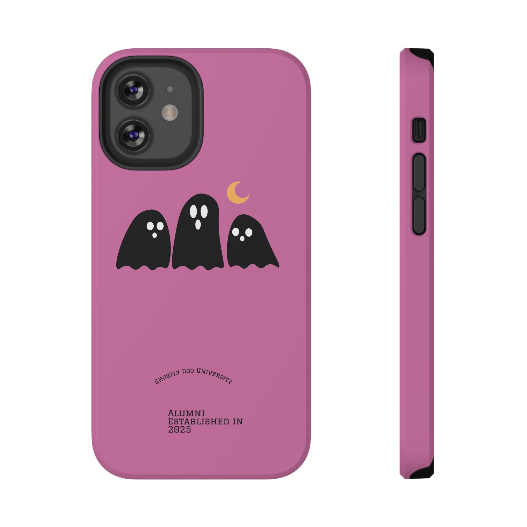 Ghostly Boo University Impact-Resistant Cases, Cute Phone Cover, Halloween Gift, College Student Accessory, Alumni Case