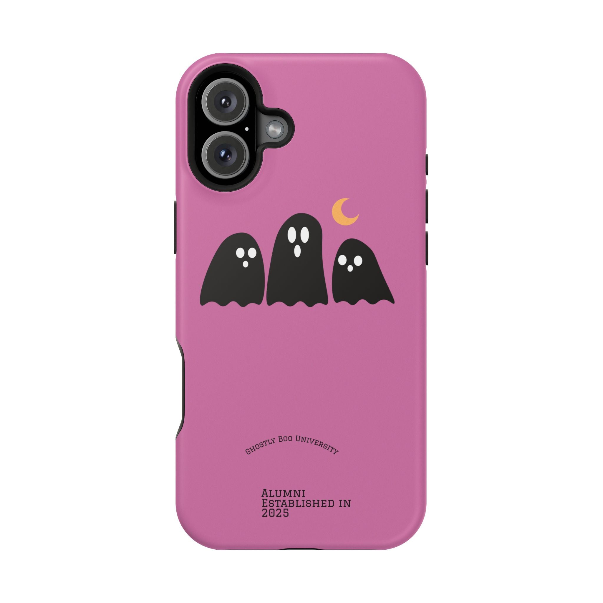 Ghostly Boo University Impact-Resistant Cases, Cute Phone Cover, Halloween Gift, College Student Accessory, Alumni Case