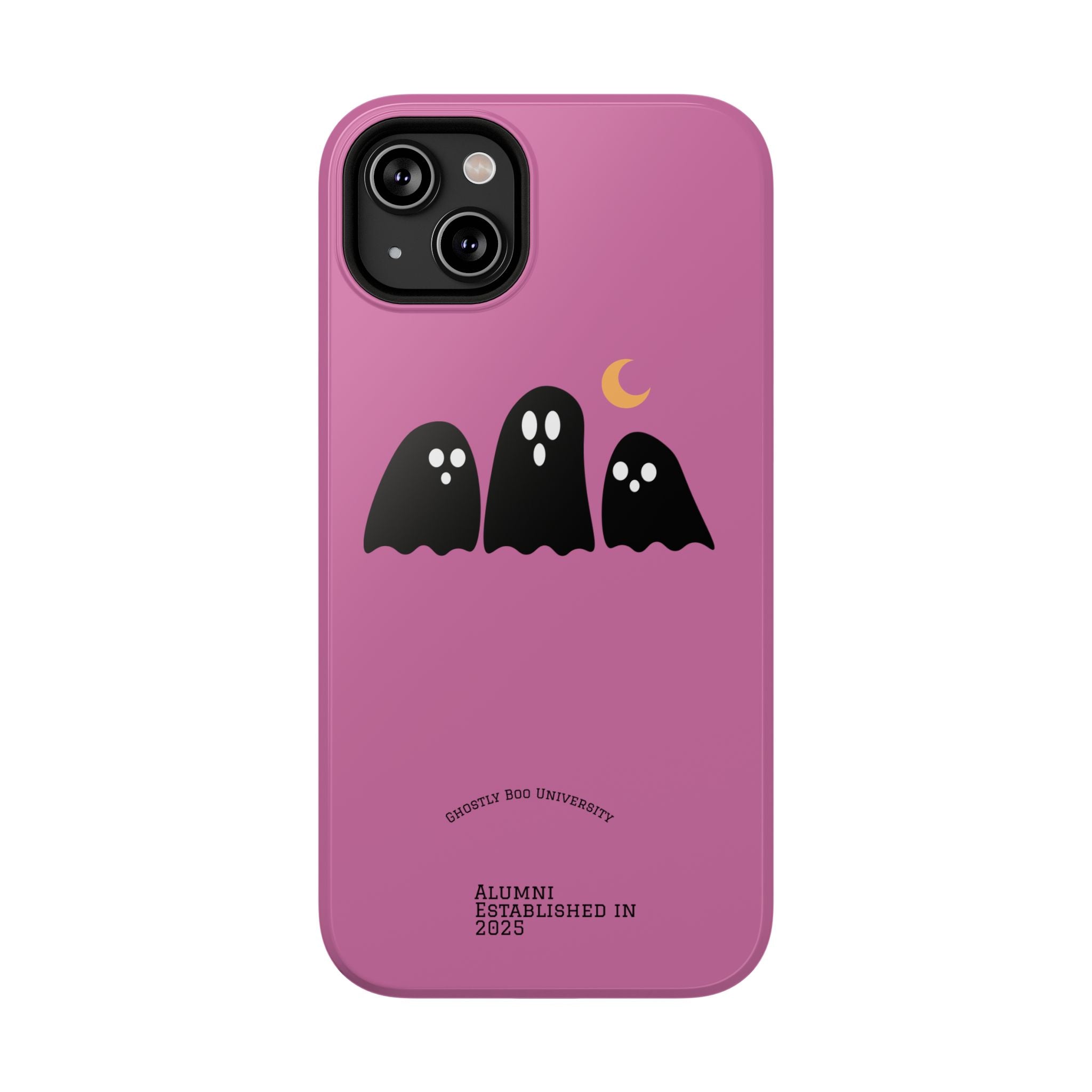Ghostly Boo University Impact-Resistant Cases, Cute Phone Cover, Halloween Gift, College Student Accessory, Alumni Case