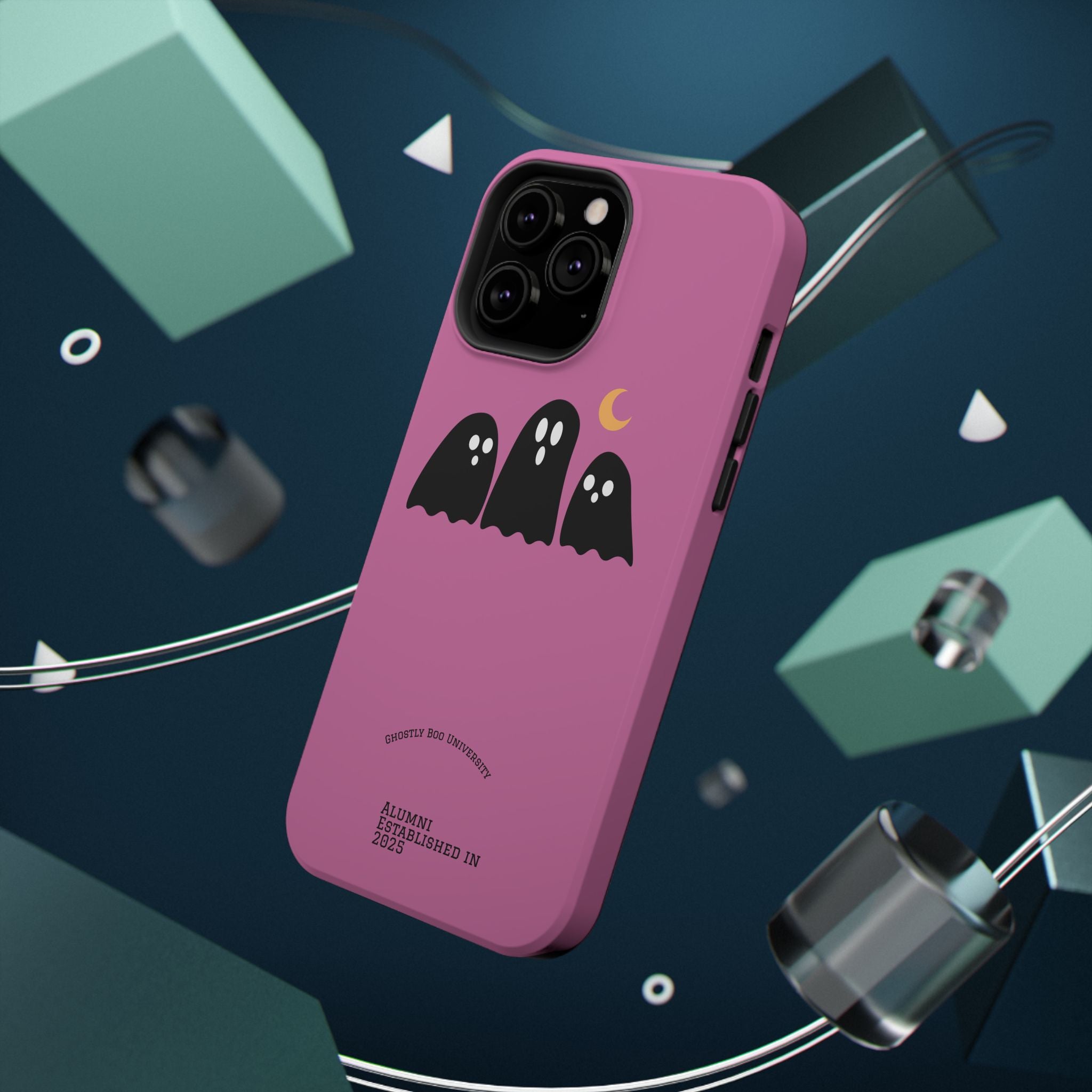 Ghostly Boo University Impact-Resistant Cases, Cute Phone Cover, Halloween Gift, College Student Accessory, Alumni Case