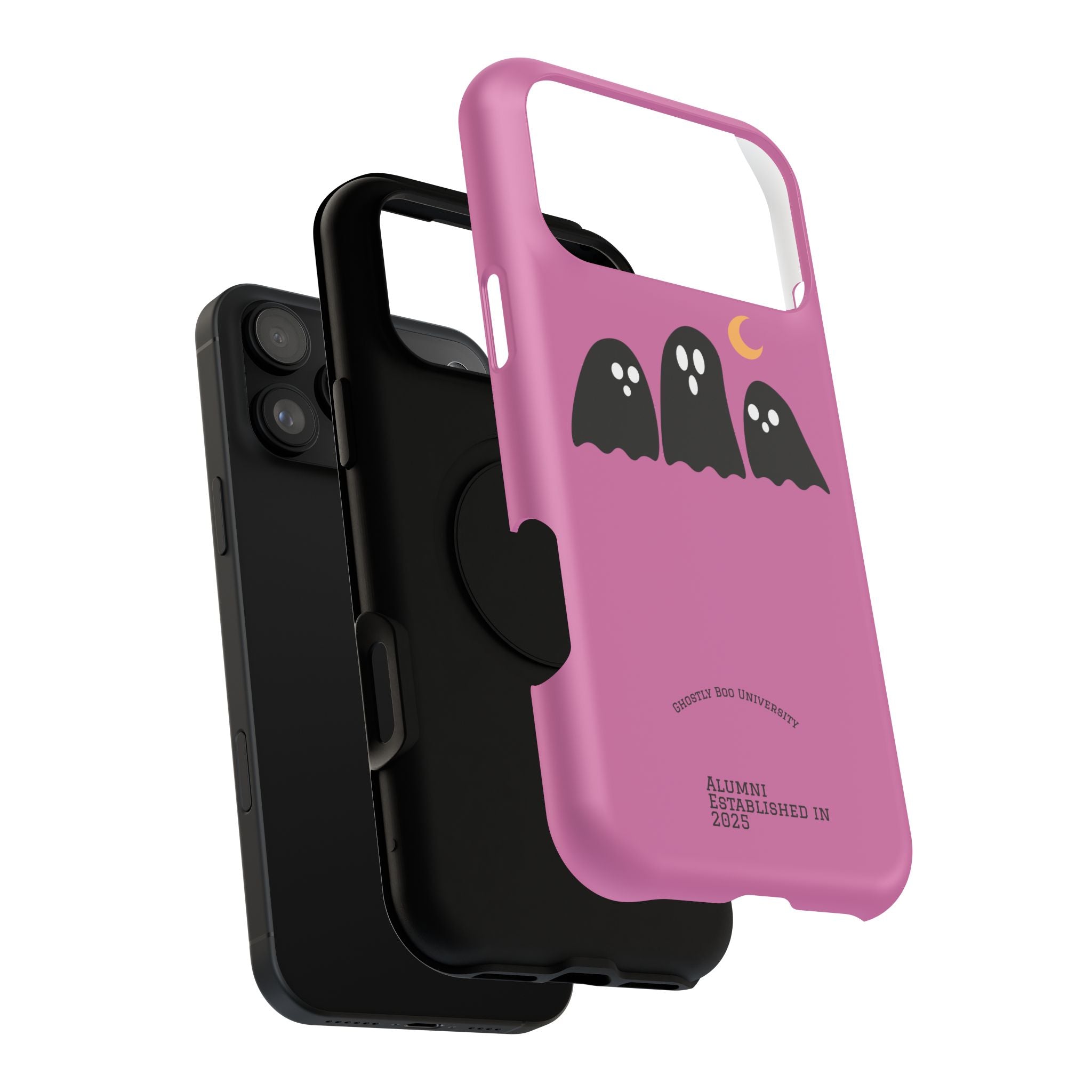 Ghostly Boo University Impact-Resistant Cases, Cute Phone Cover, Halloween Gift, College Student Accessory, Alumni Case