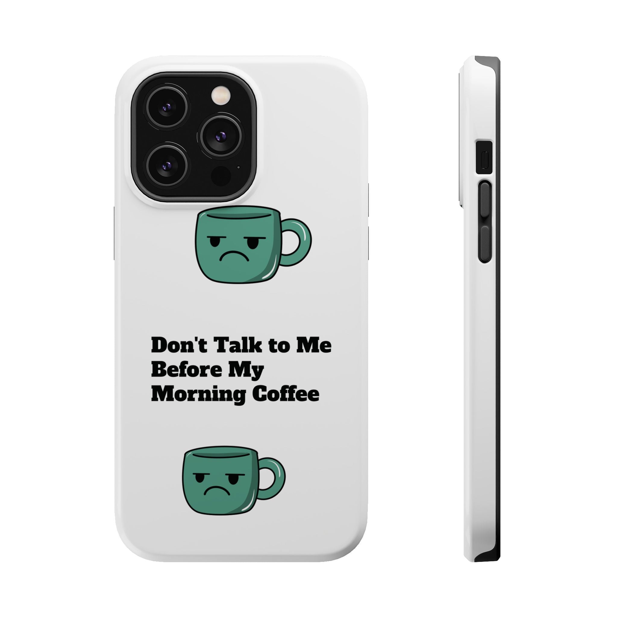 Coffee-Themed Magnetic Phone Cases, Funny Gift for Coffee Lovers, Morning Essential, Quirky Phone Accessories, Unique Merchandise