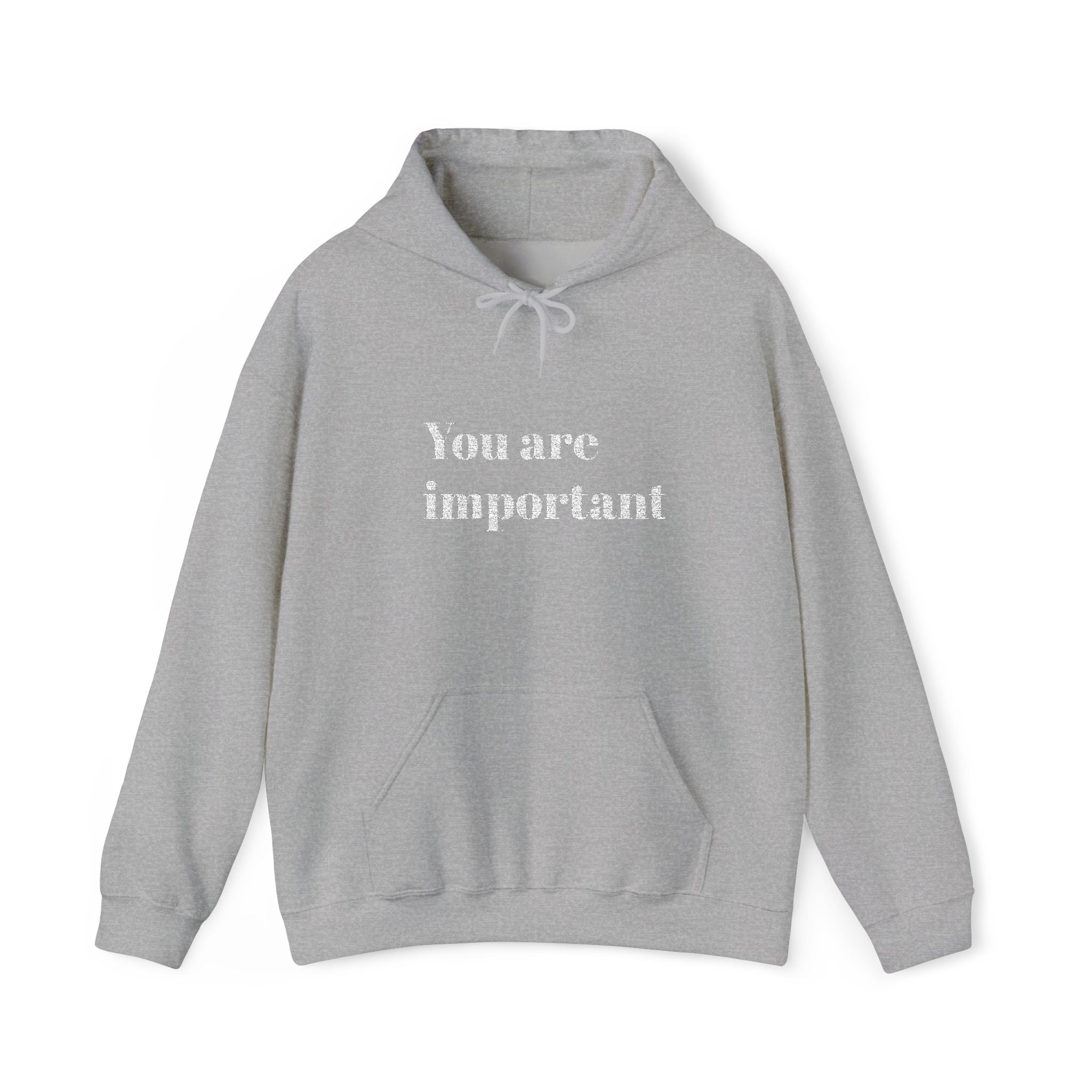 Empowering Hoodie - You Are Important, Motivational Gift, Cozy Sweatshirt, Unisex Fashion, Positive Vibes, Self-Love Apparel