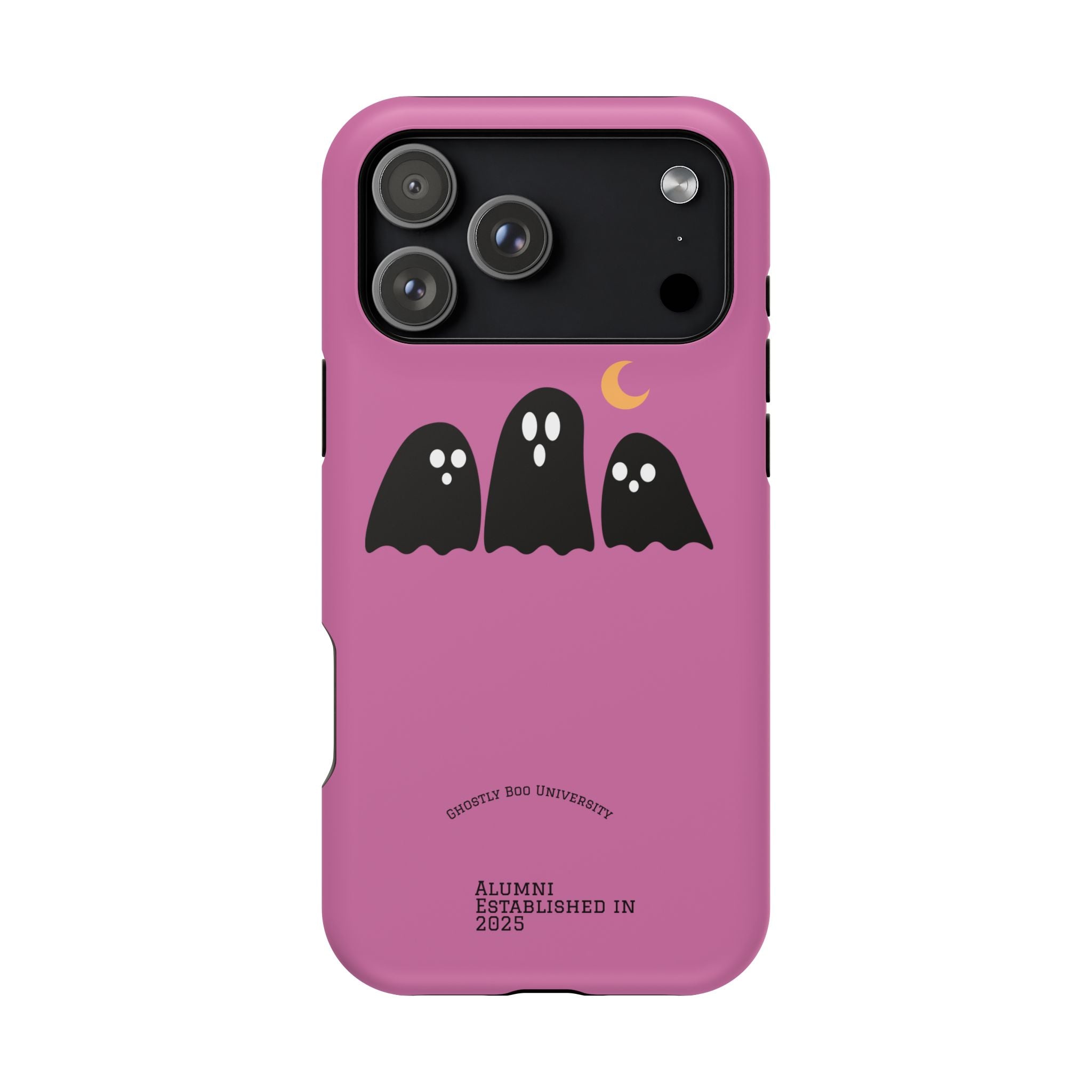 Ghostly Boo University Impact-Resistant Cases, Cute Phone Cover, Halloween Gift, College Student Accessory, Alumni Case