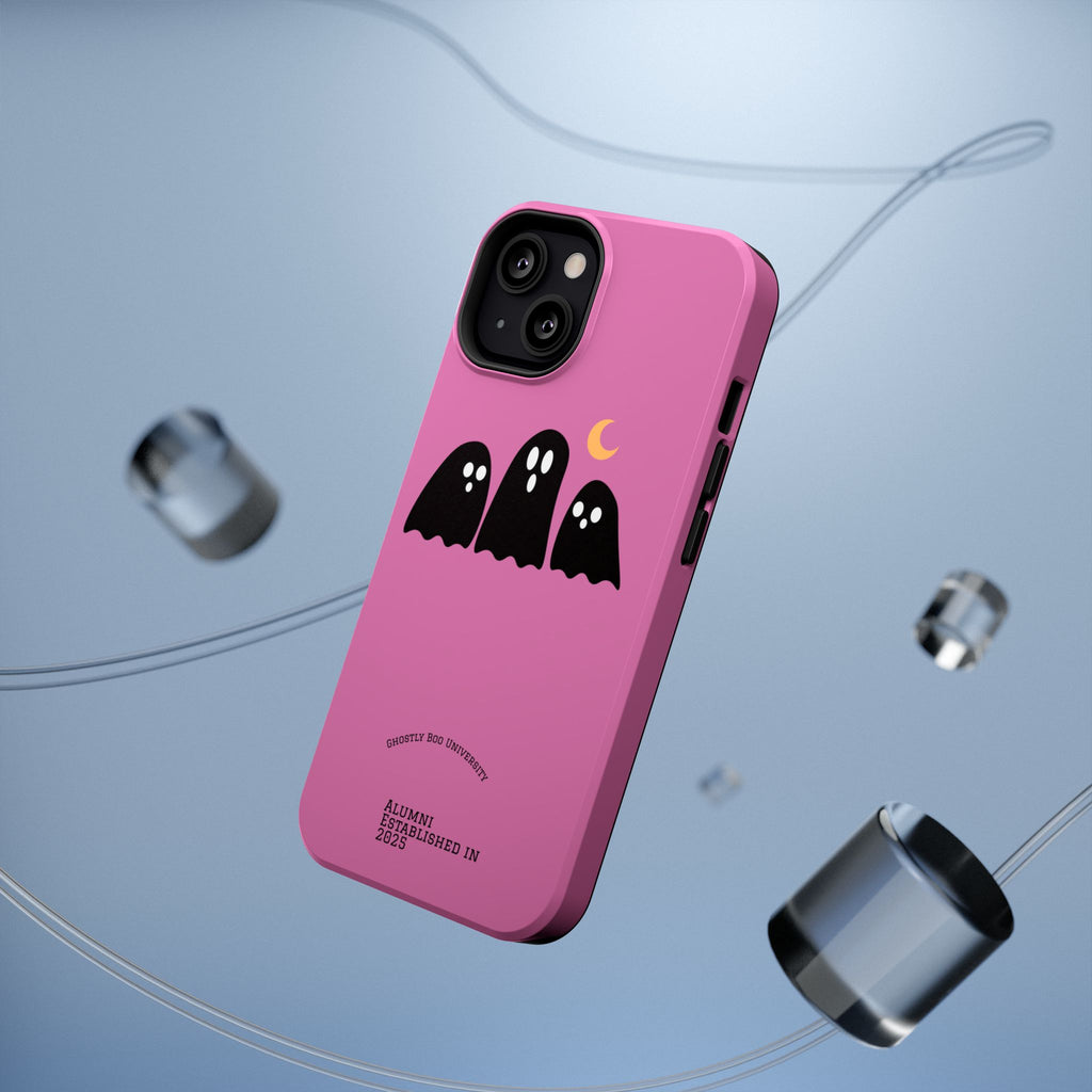 Ghostly Boo University Impact-Resistant Cases, Cute Phone Cover, Halloween Gift, College Student Accessory, Alumni Case