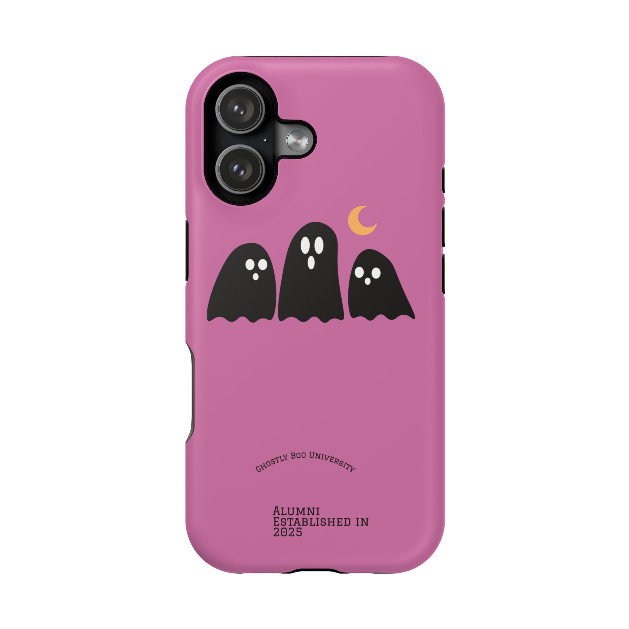 Ghostly Boo University Impact-Resistant Cases, Cute Phone Cover, Halloween Gift, College Student Accessory, Alumni Case