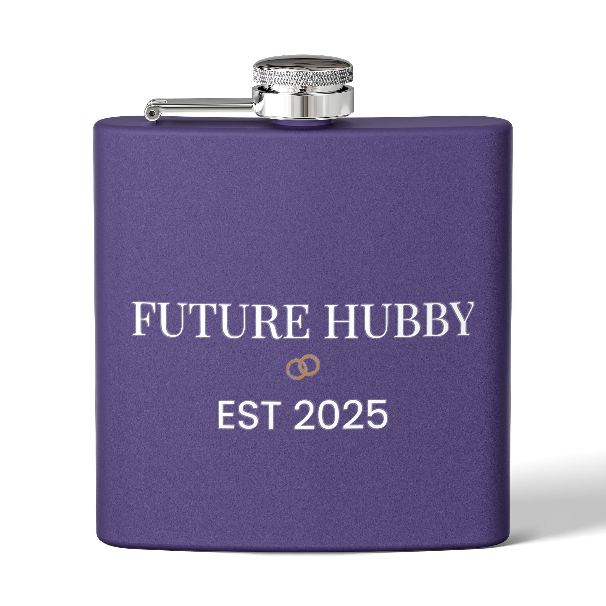 Future Hubby Stainless Steel Flask, 6oz - Unique Groomsmen Gift, Wedding Favor, Engraved Flask, Personalized Accessory, Bachelor Party