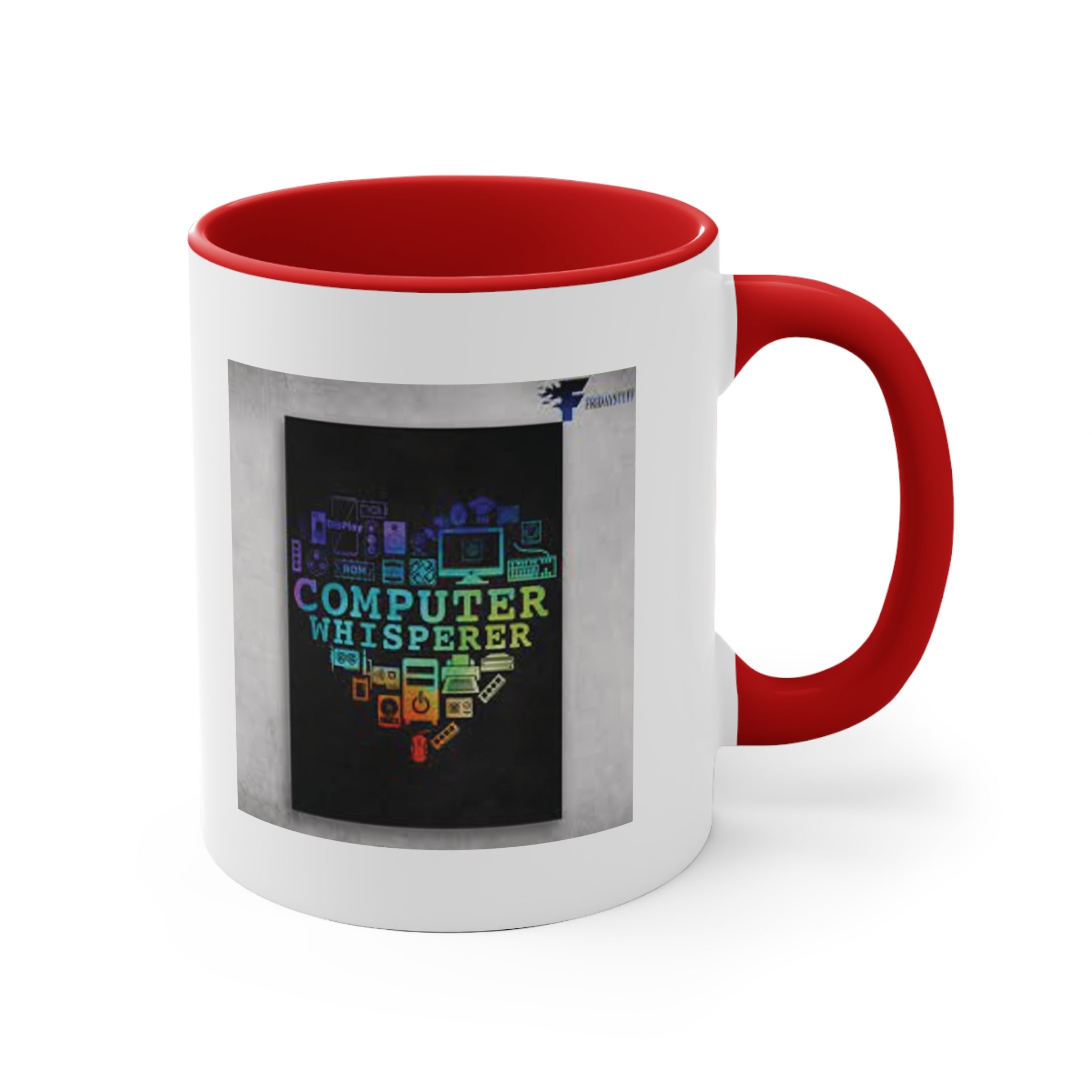 Computer Whisperer Accent Mug - Perfect for Tech Lovers, Coffee Enthusiasts, Gift for Programmers, Office Decor, Colorful Mug