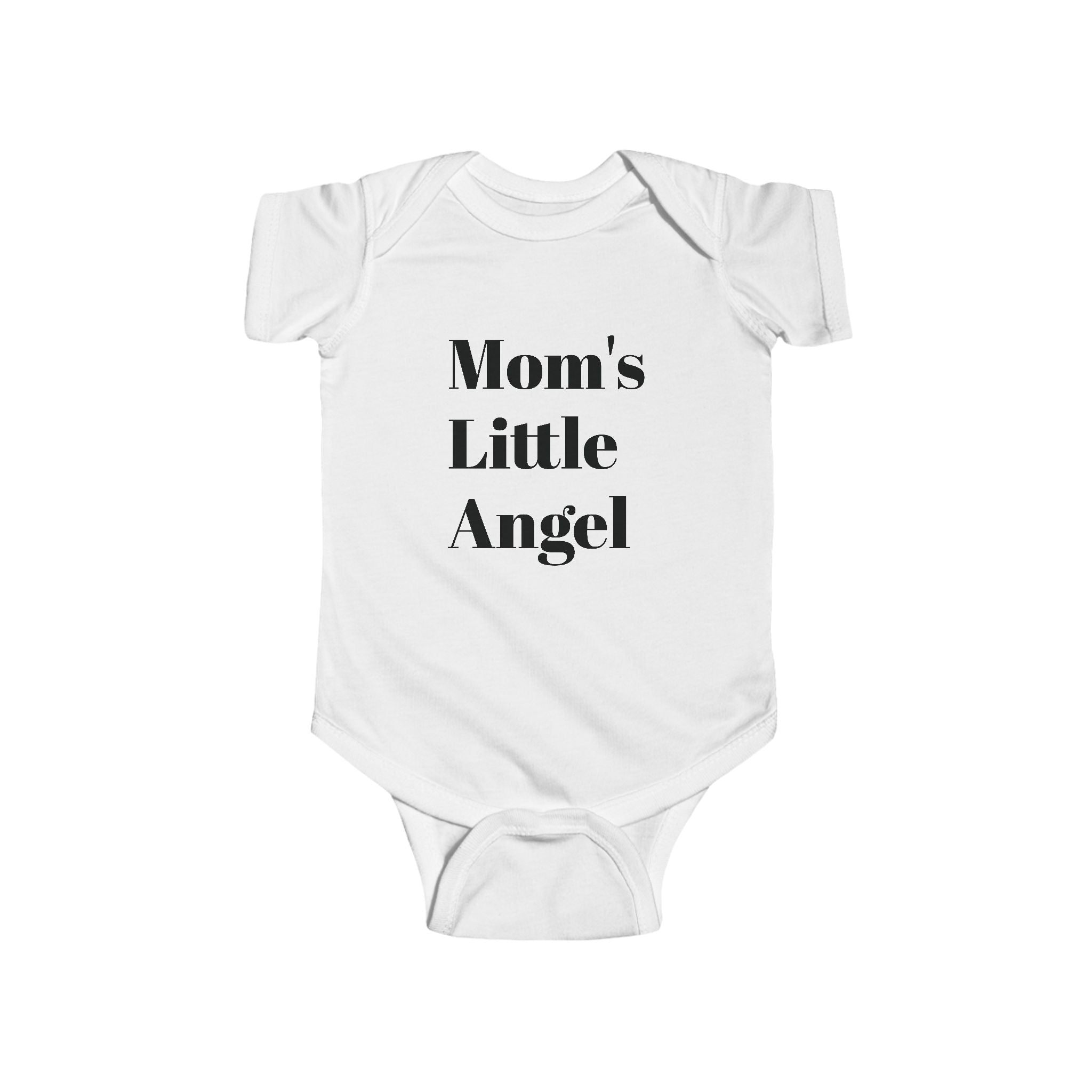 Mom's Little Angel Infant Bodysuit | Cute Baby Outfit, Baby Shower Gift, Newborn Clothes, Angel Themed Onesie, Personalized Baby Gift