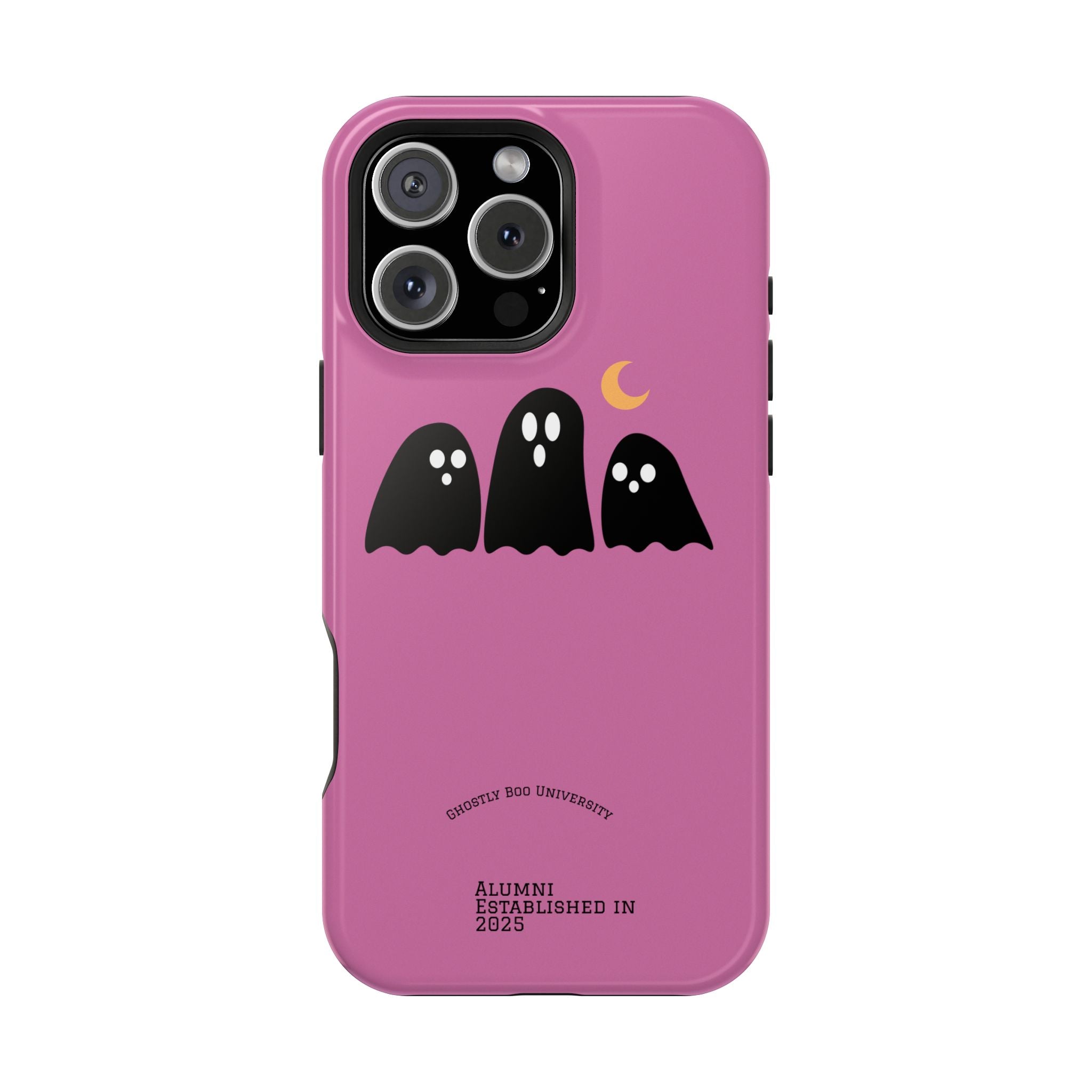 Ghostly Boo University Impact-Resistant Cases, Cute Phone Cover, Halloween Gift, College Student Accessory, Alumni Case