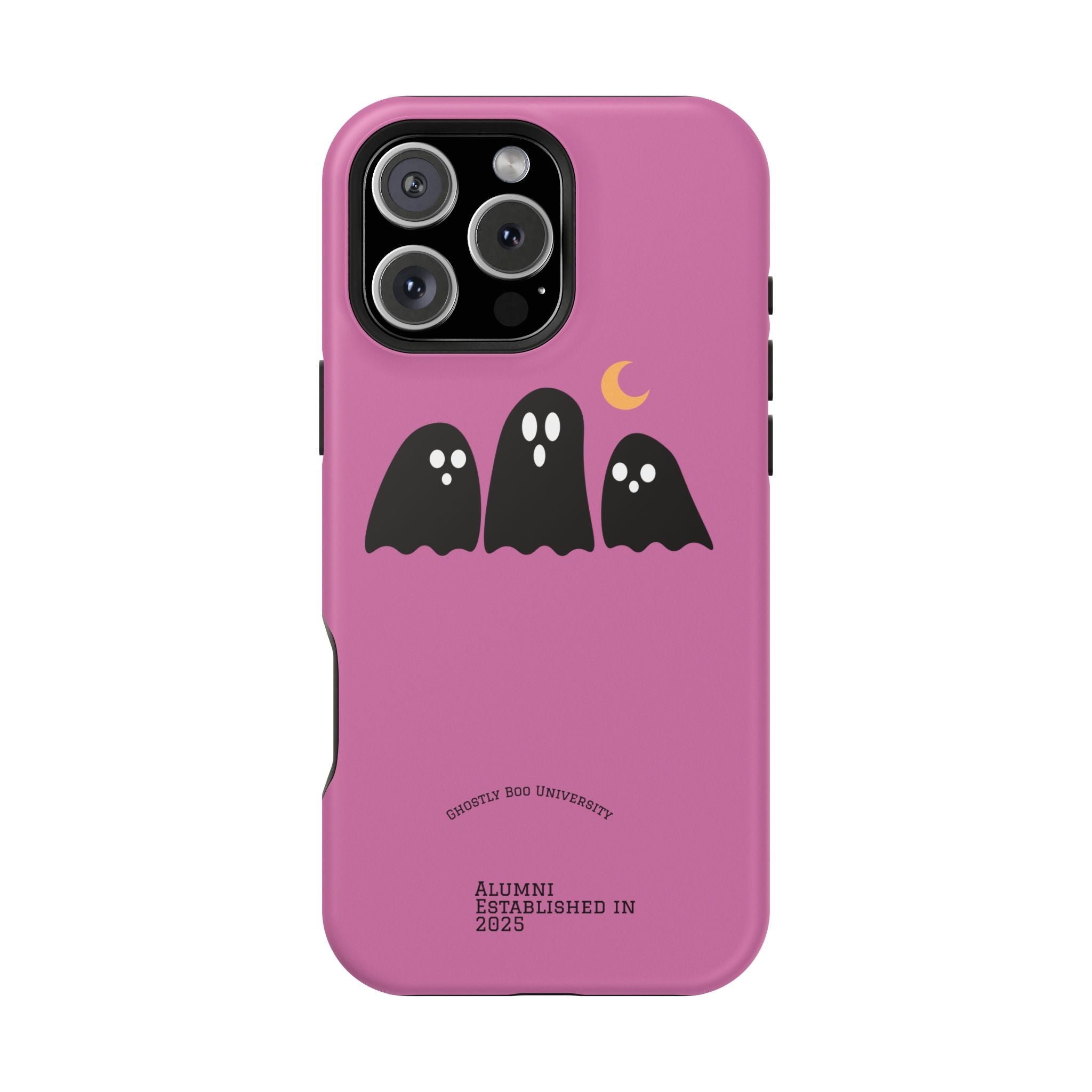 Ghostly Boo University Impact-Resistant Cases, Cute Phone Cover, Halloween Gift, College Student Accessory, Alumni Case