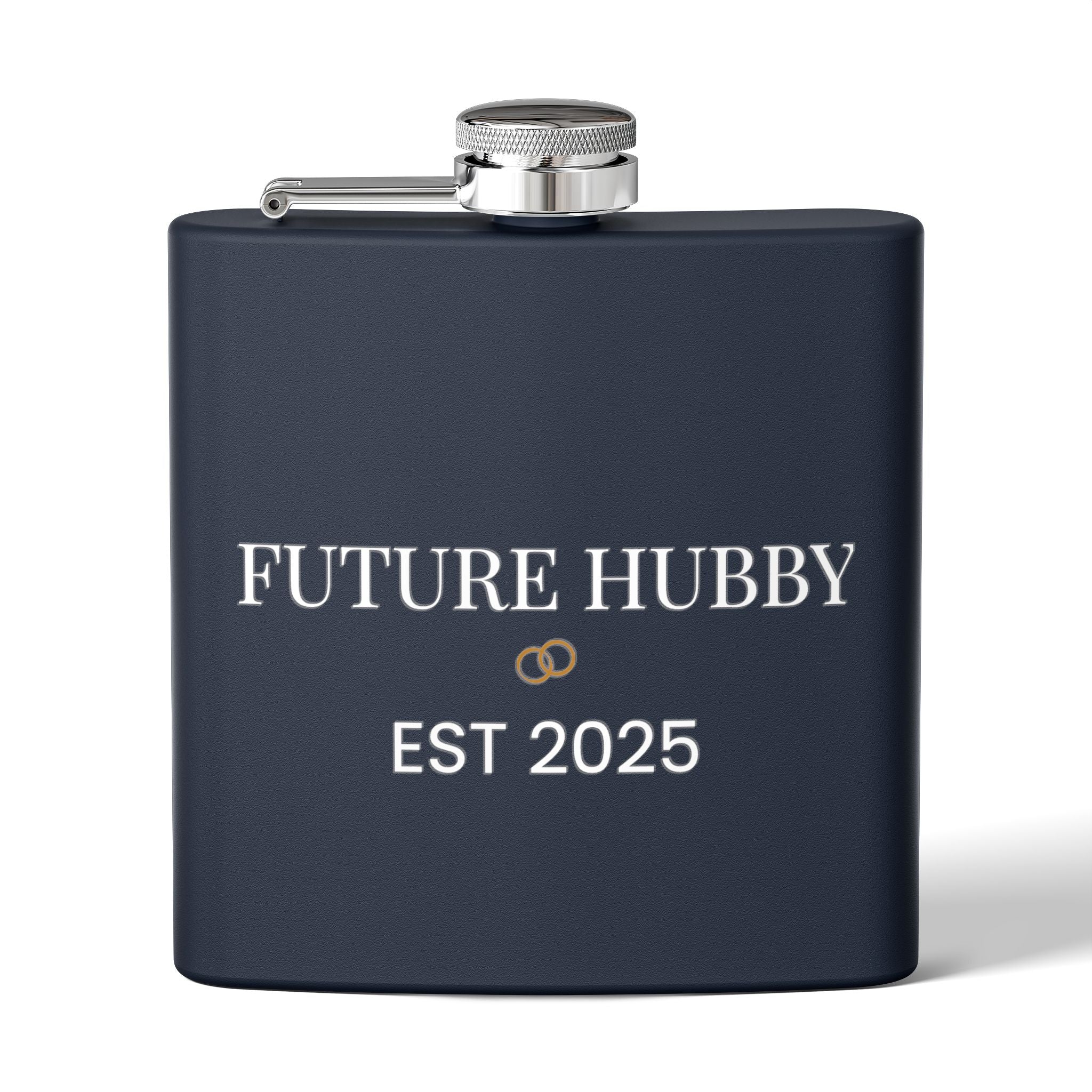 Future Hubby Stainless Steel Flask, 6oz - Unique Groomsmen Gift, Wedding Favor, Engraved Flask, Personalized Accessory, Bachelor Party
