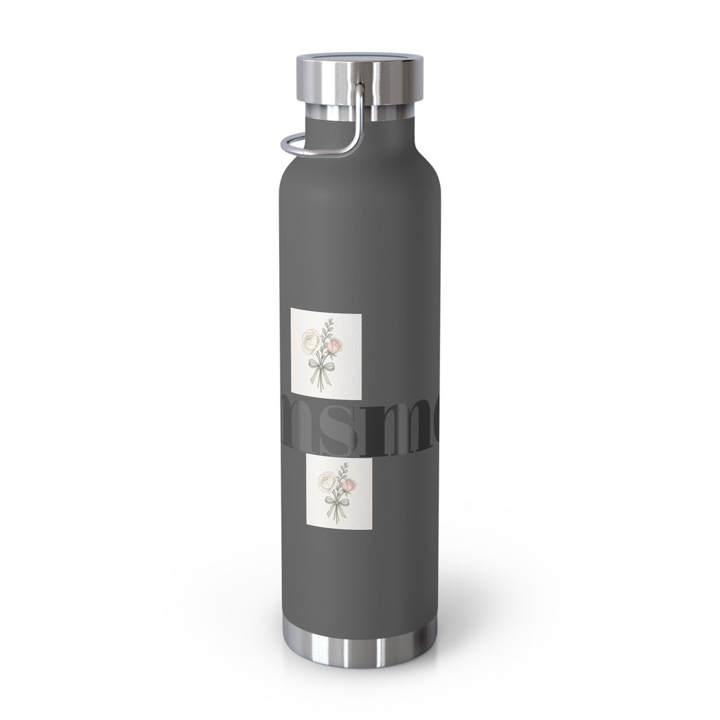Stylish Insulated Water Bottle, 22oz Floral Stainless Steel, Great for Yoga, Hiking, Eco-Friendly Gifts for Her, Motivational Drinkware
