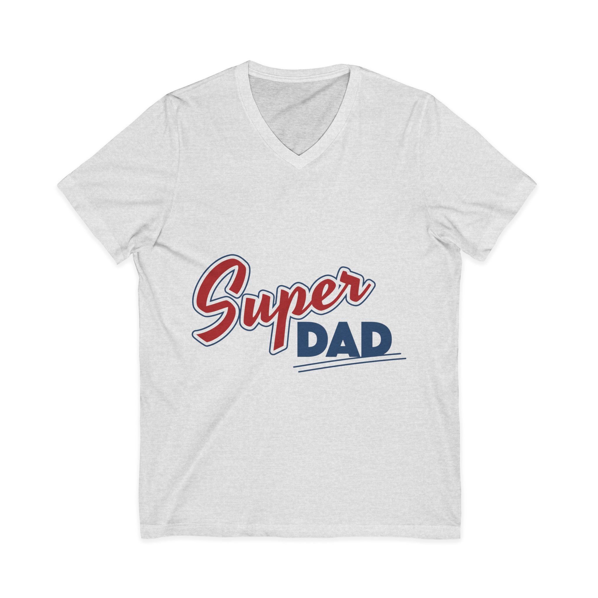 Super Dad V-Neck Tee, Unisex Father's Day Shirt, Gift for Dads, Superhero Dad T-Shirt, Casual Daily Wear, Guardian Rising Tee