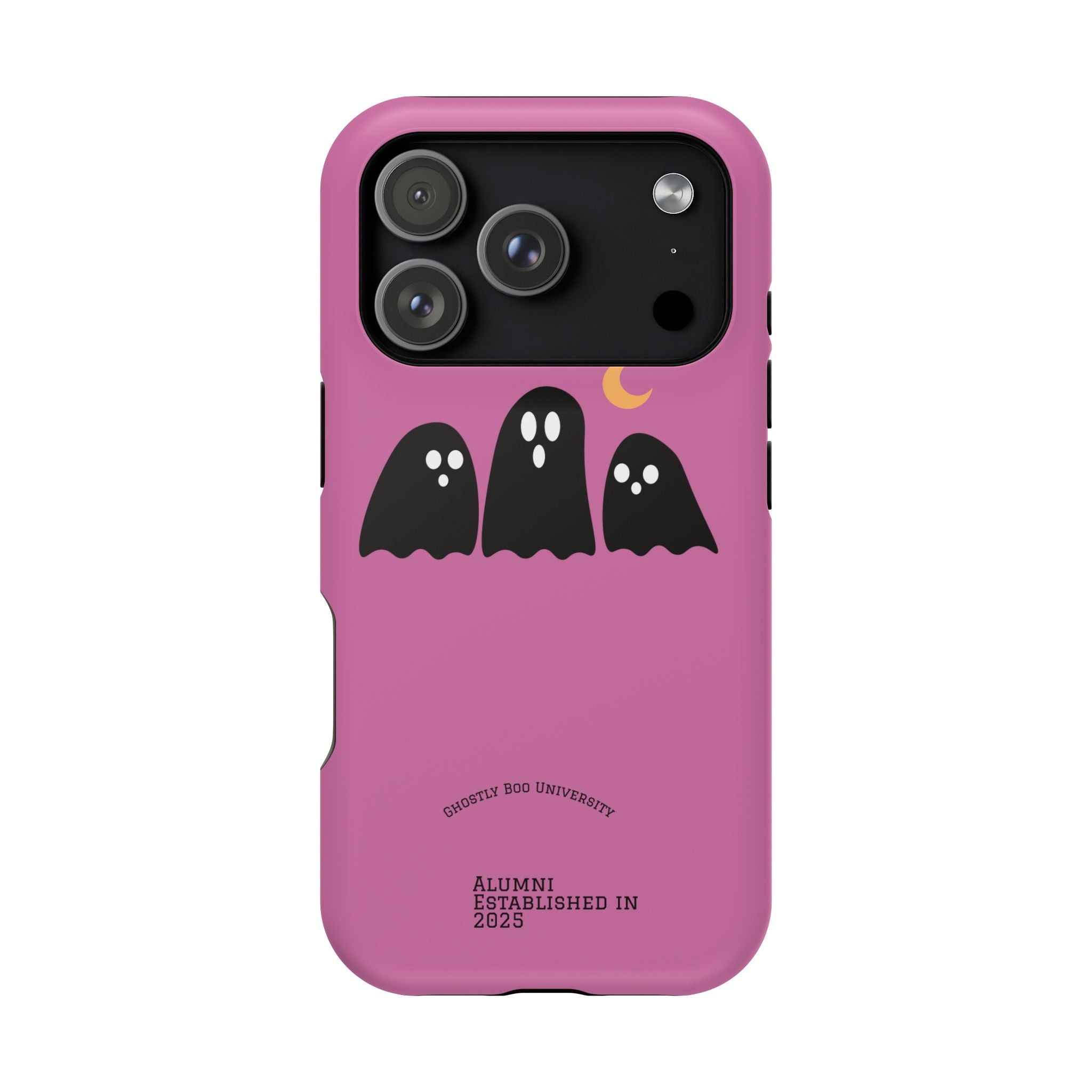 Ghostly Boo University Impact-Resistant Cases, Cute Phone Cover, Halloween Gift, College Student Accessory, Alumni Case