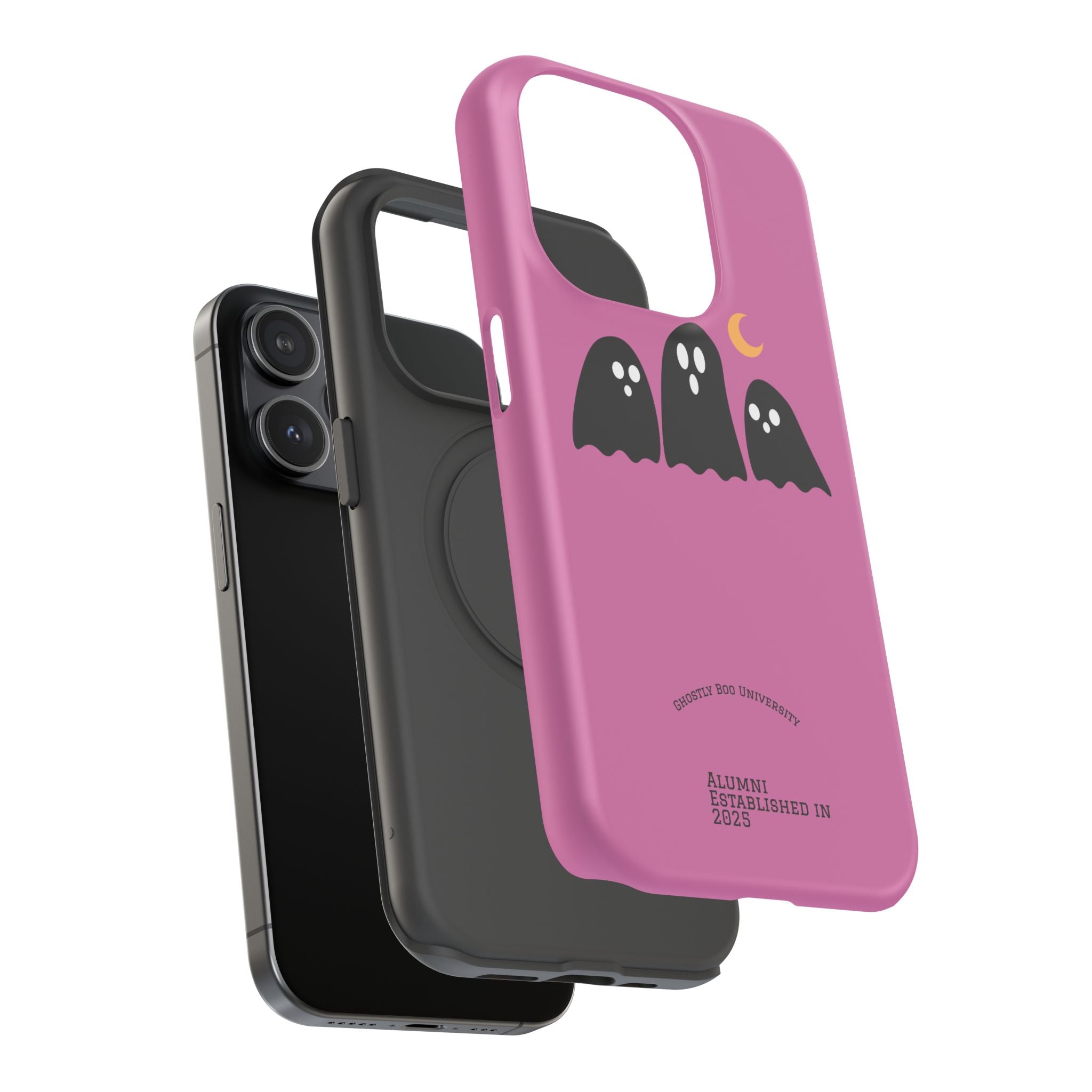 Ghostly Boo University Impact-Resistant Cases, Cute Phone Cover, Halloween Gift, College Student Accessory, Alumni Case