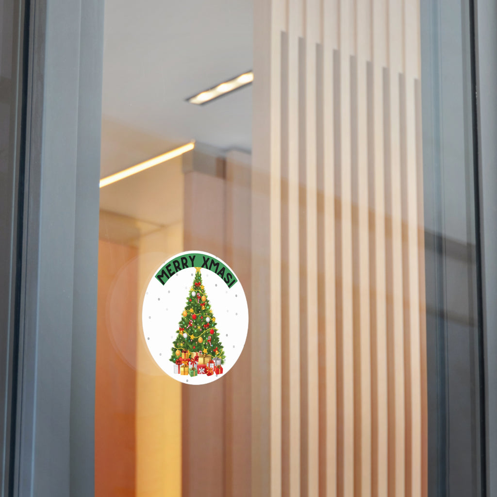 Christmas Tree Vinyl Stickers | Merry XMAS Decals for Holiday Decor, Gift Wrapping, Scrapbooking, Party Favors, Seasonal Crafts