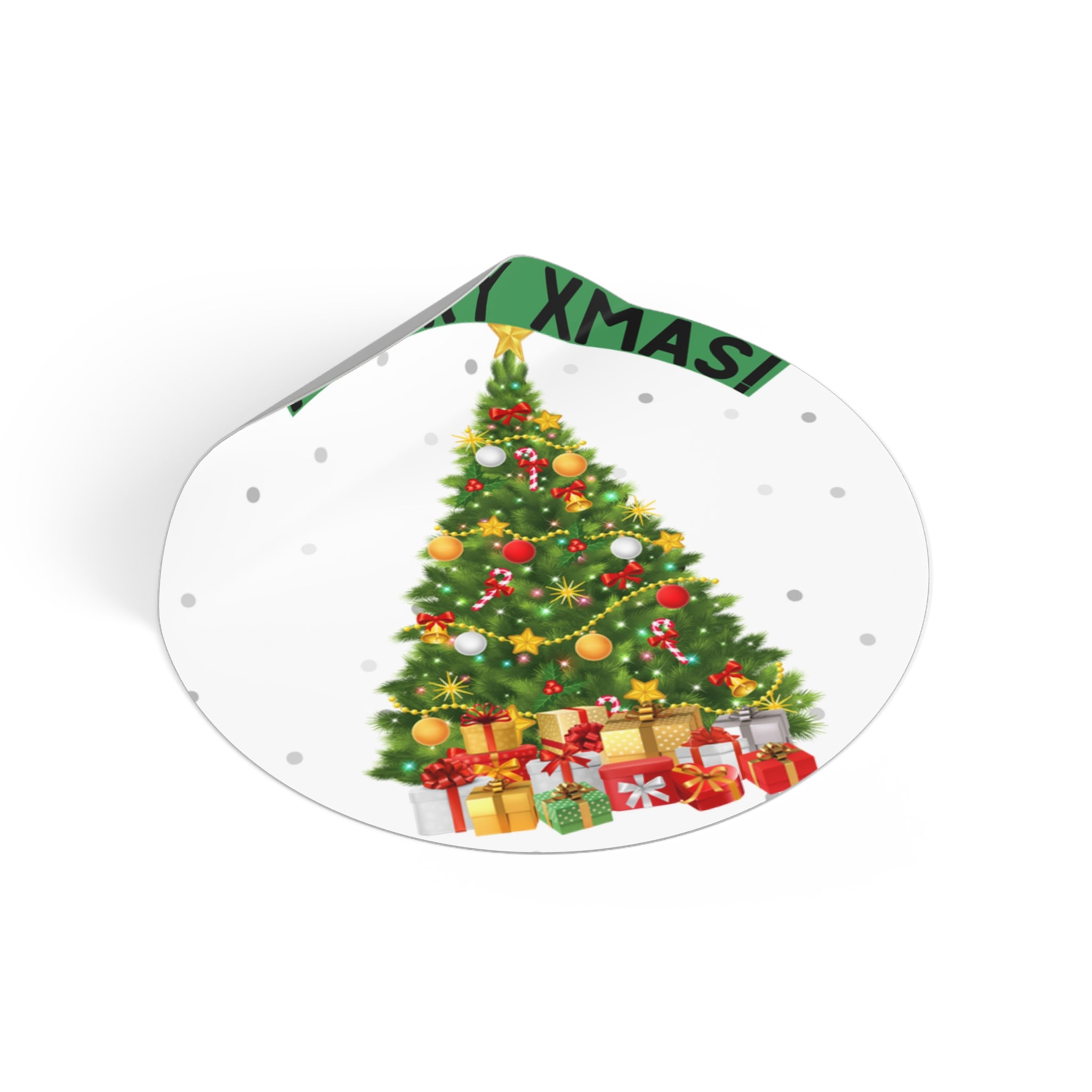 Christmas Tree Vinyl Stickers | Merry XMAS Decals for Holiday Decor, Gift Wrapping, Scrapbooking, Party Favors, Seasonal Crafts