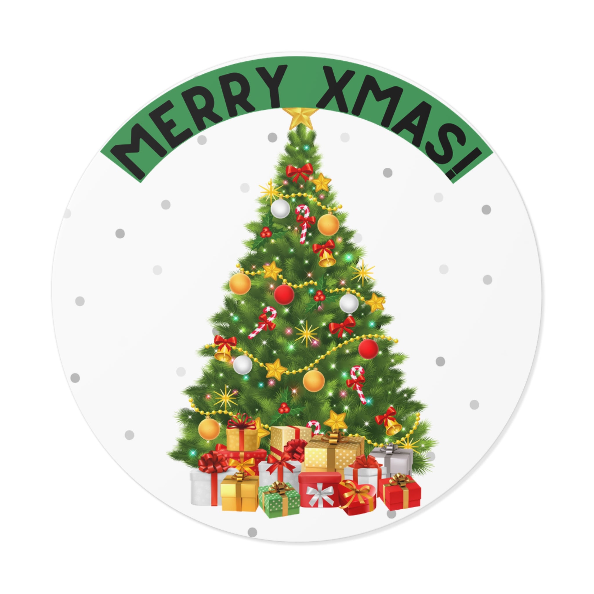 Christmas Tree Vinyl Stickers | Merry XMAS Decals for Holiday Decor, Gift Wrapping, Scrapbooking, Party Favors, Seasonal Crafts